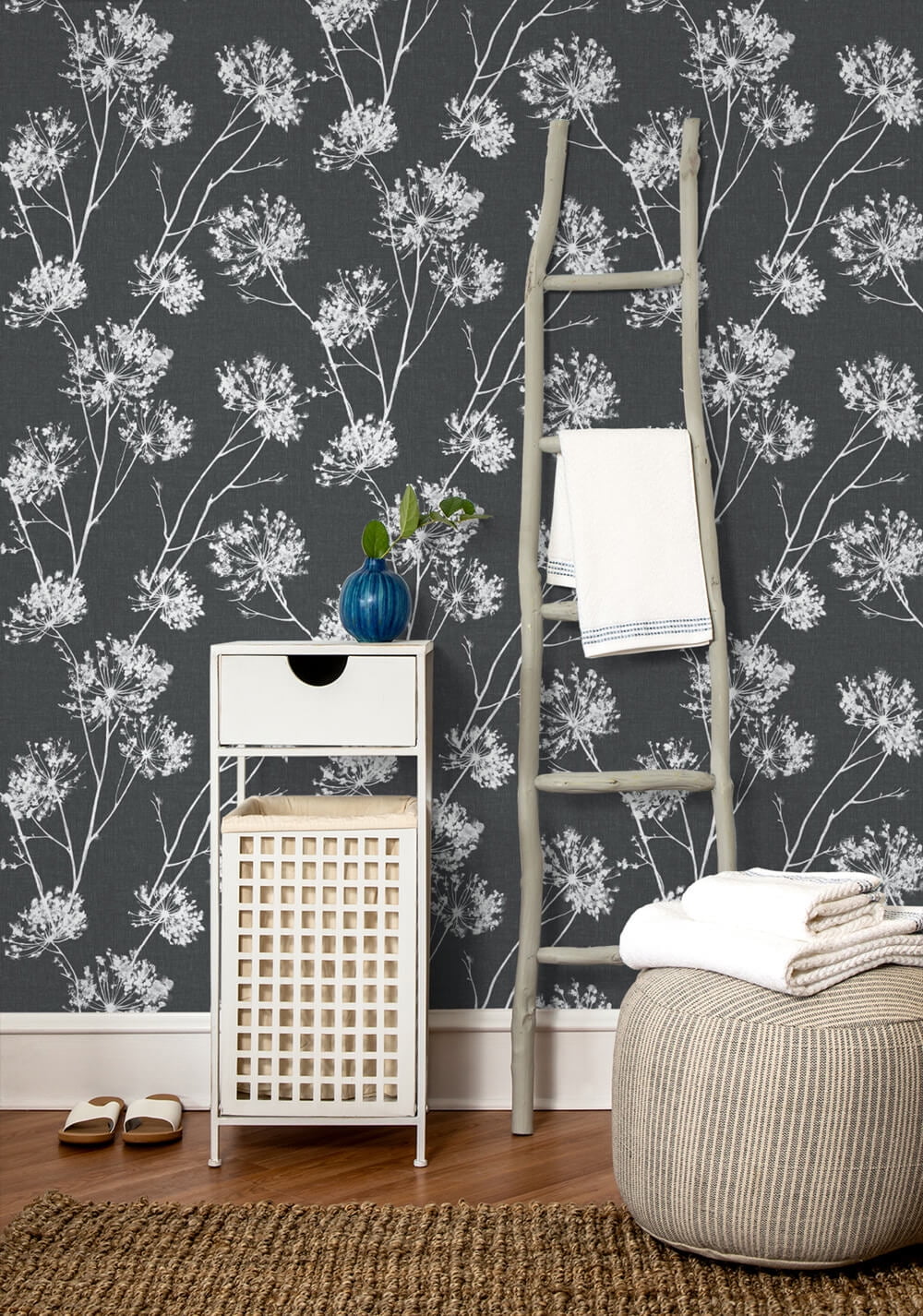 NextWall One O'Clocks Peel and Stick Wallpaper (20.5 in. x 18 ft.) i4zpe