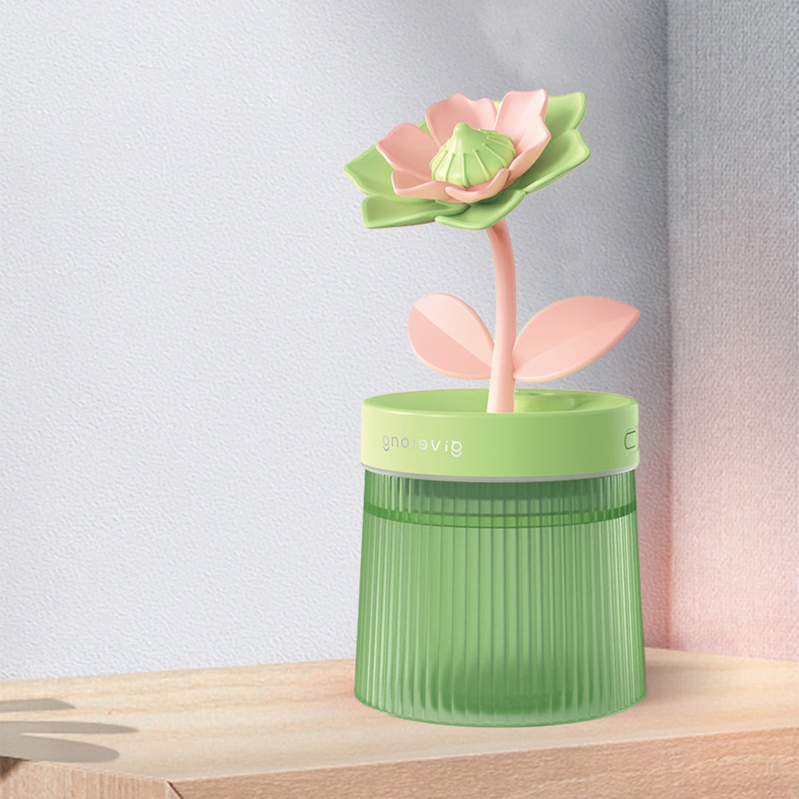 Specollect Flower Mini Humidifier, Portable Desktop Cool Mist Humidifier for Bedroom and Office (Green, 8.79 fl oz) 7zdy0