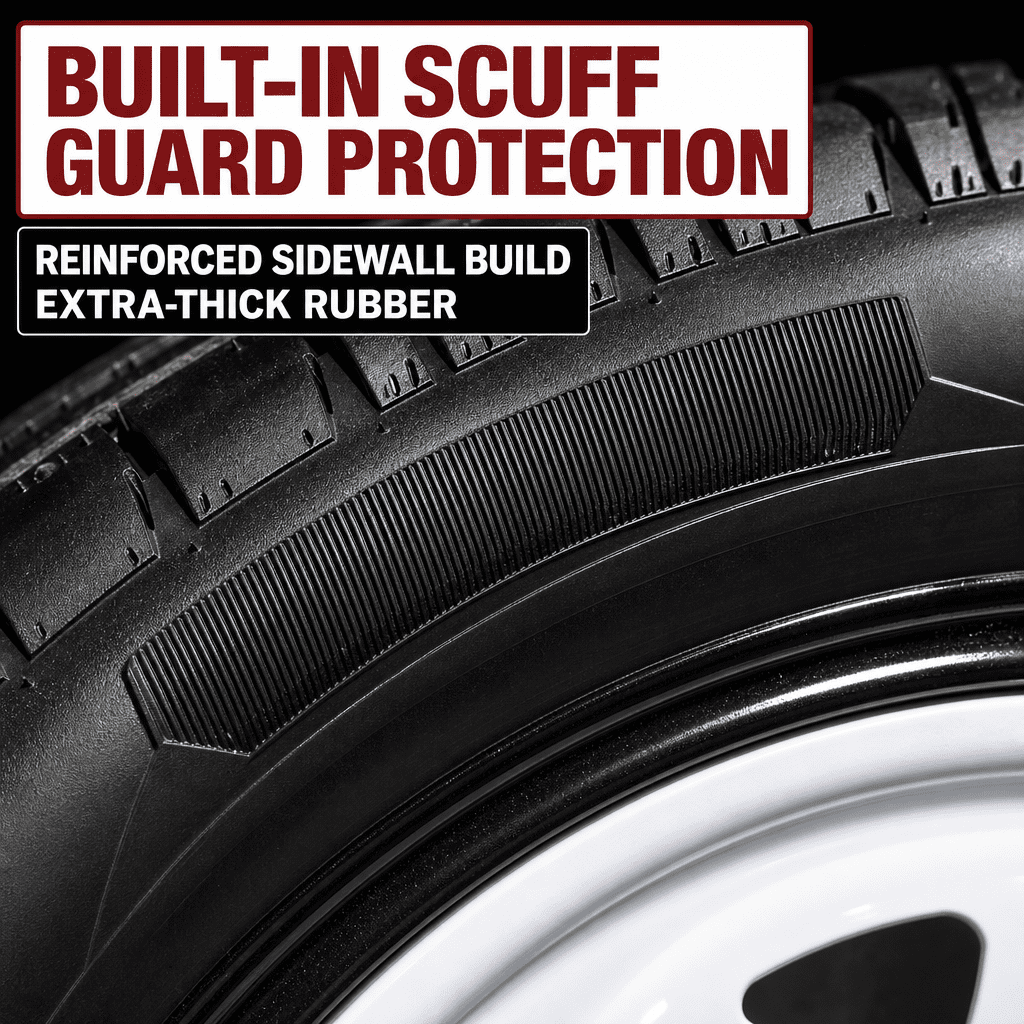 eCustomRim Trailer Tire and Rim Assembly (ST205/75R14, Load Range D, 5 Lug, White, 14 in) de9za