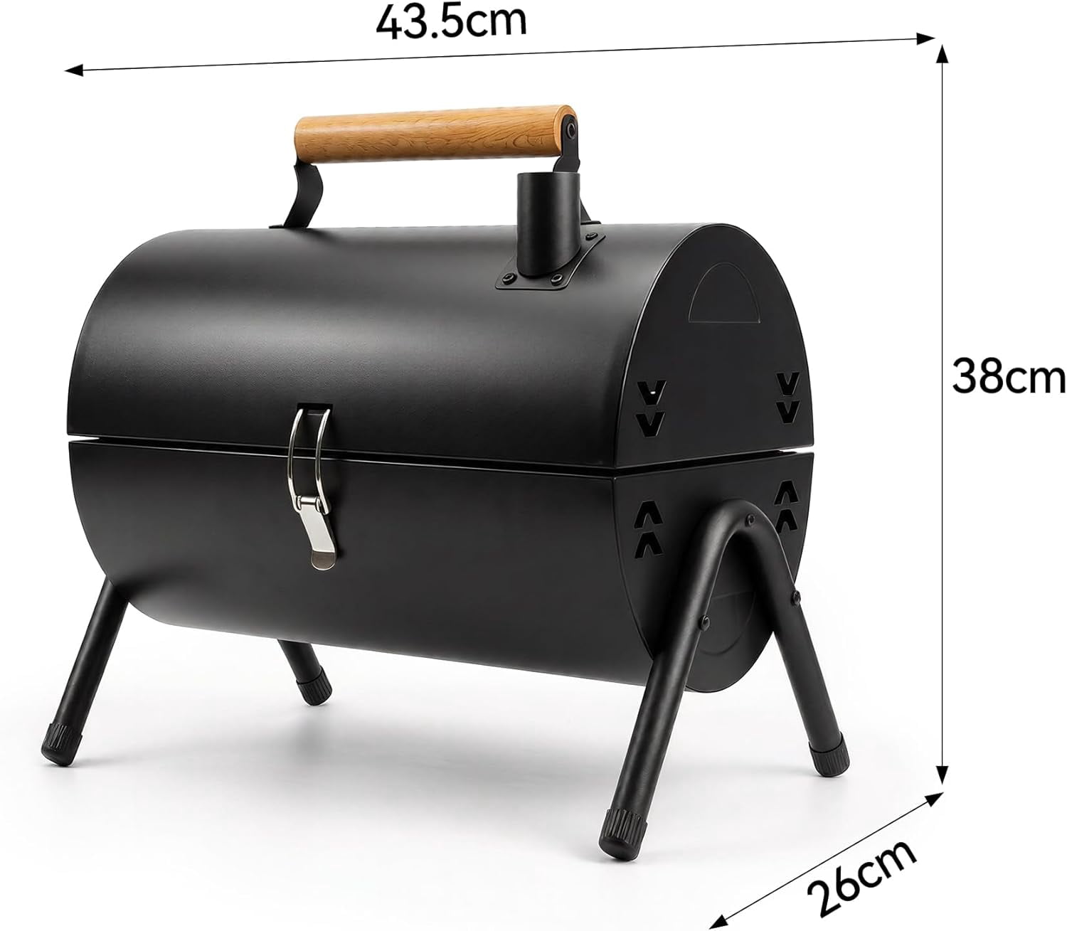YOOKIA Portable Charcoal Grill, Foldable Outdoor BBQ for Camping and Tailgating (Black, 14 in x 10 in) gqx7s