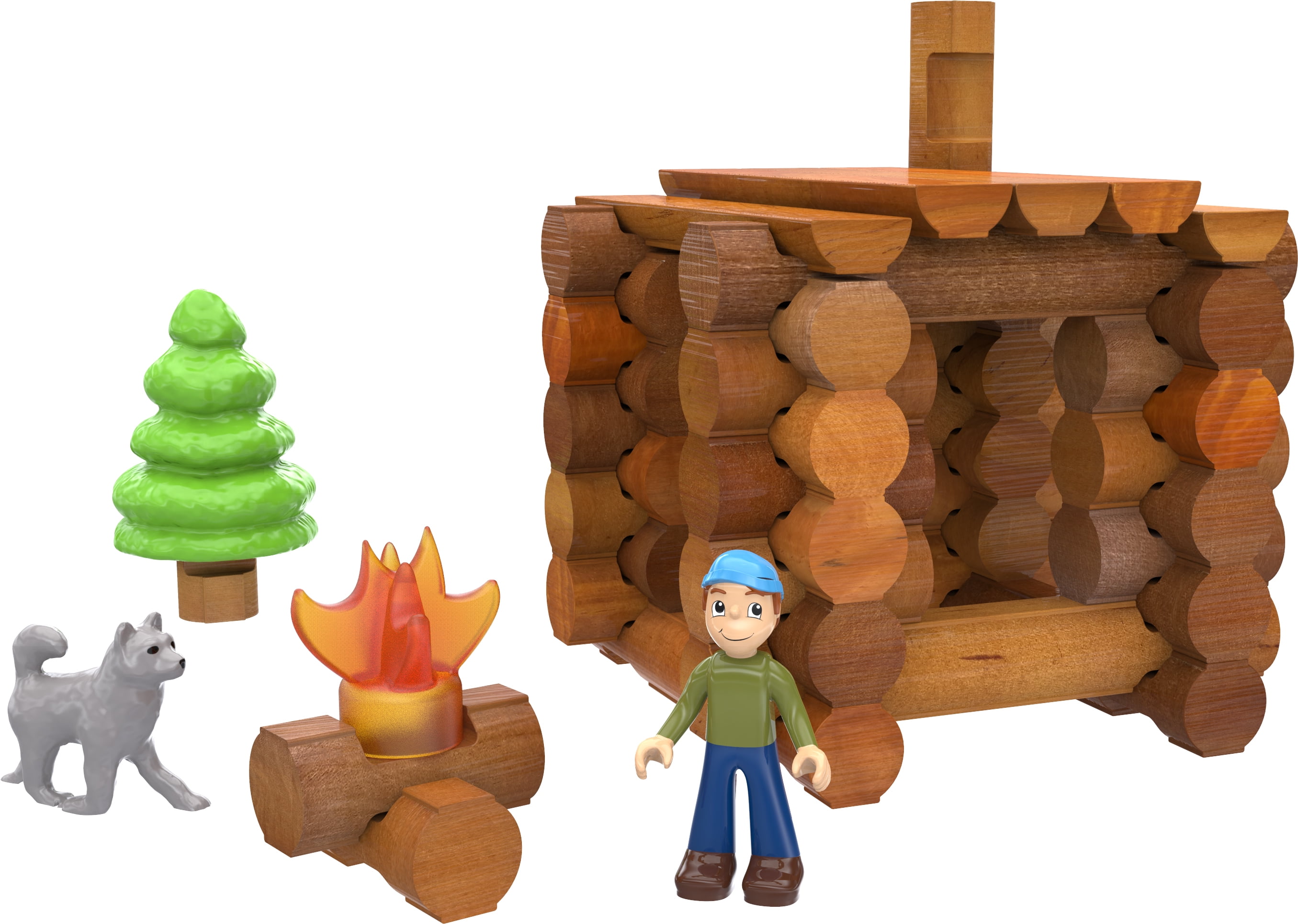 Lincoln Logs On the Trail Building Set, Real Wood Construction Toy (59 Pieces) 9seb4