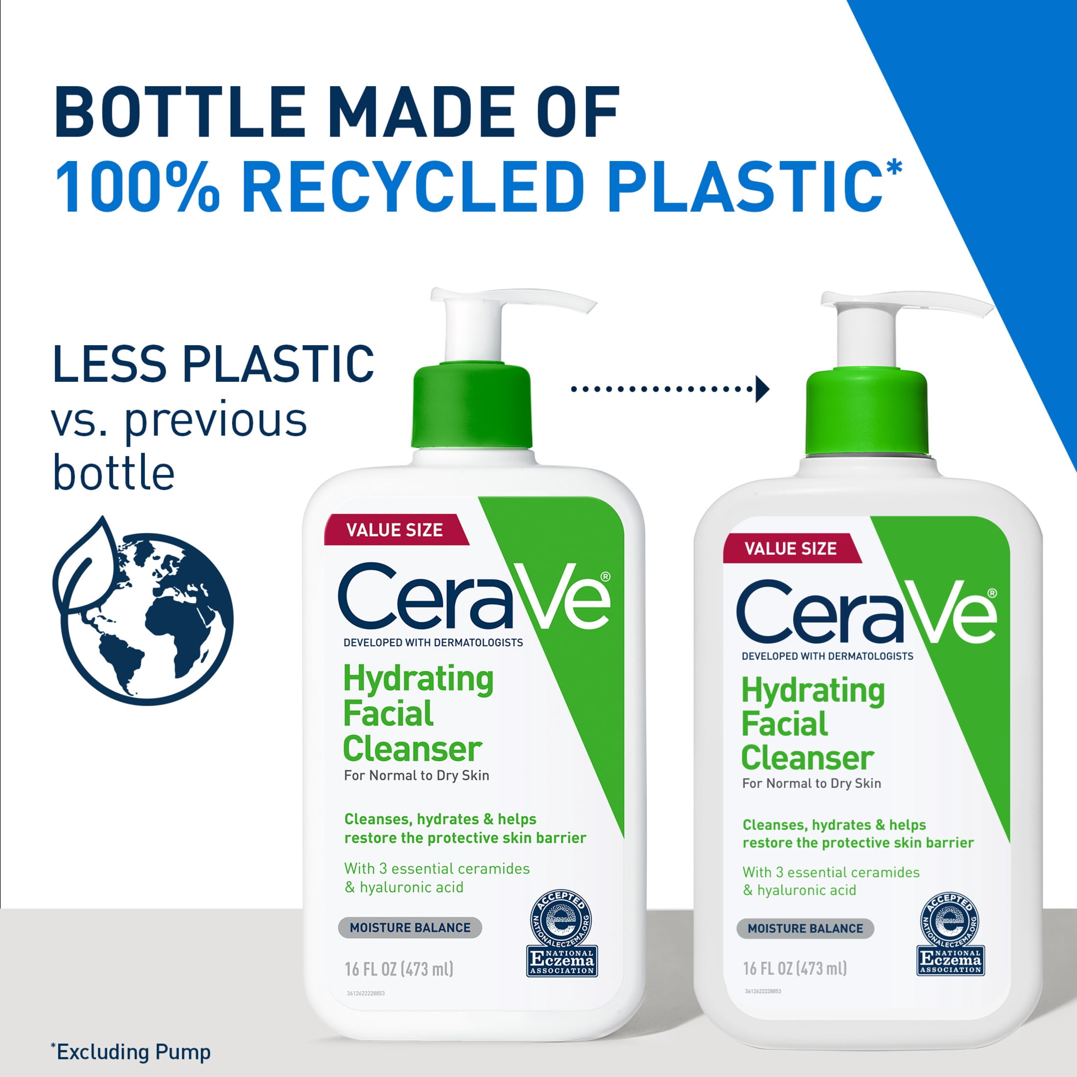 CeraVe Hydrating Facial Cleanser for Normal to Dry Skin, Daily Face Wash with Hyaluronic Acid and Ceramides (16 fl oz) jlpaz