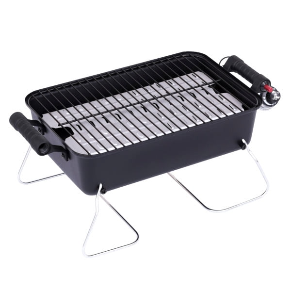 Charbroil 1-Burner Deluxe Portable Propane Gas Table Top Grill (Black, 190 sq in) qlety