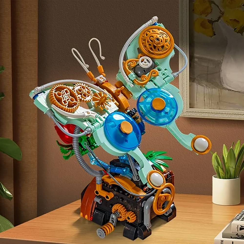 GZBrick Mechanical Butterfly Building Set Steampunk Insect Model (576 Pieces) 082r2