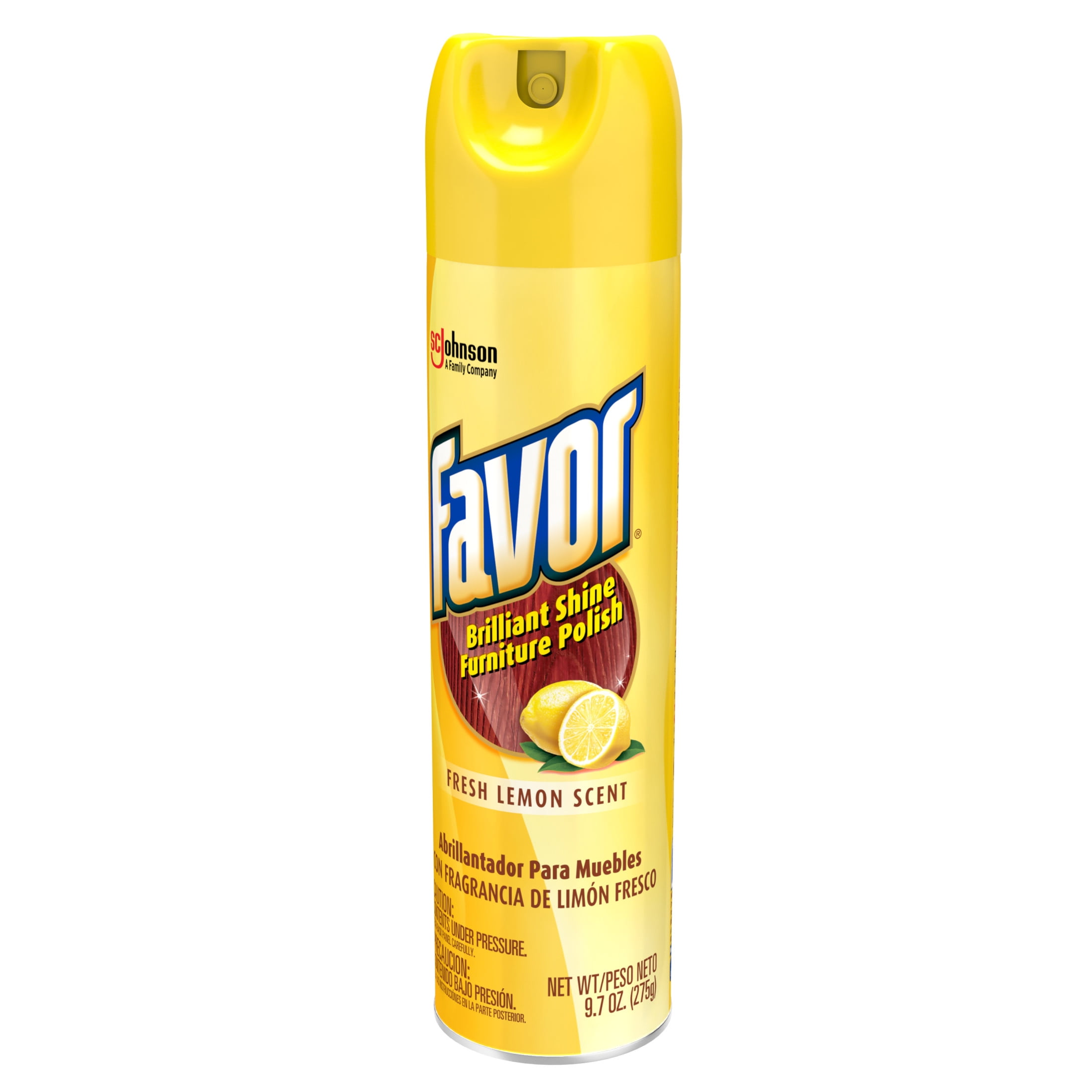 Favor Brilliant Shine Furniture Polish, Multi-Surface Dusting Spray, Fresh Lemon Scent (6 Pack, 9.7 fl oz) 8weqg