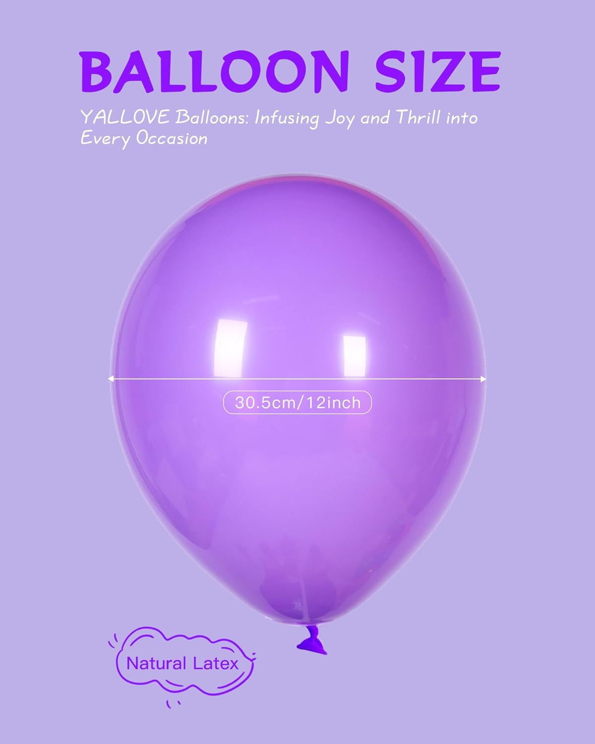 YALLOVE Latex Party Balloons, Assorted Colors, Durable Thickened Material (12 in, 120 Count) vx308