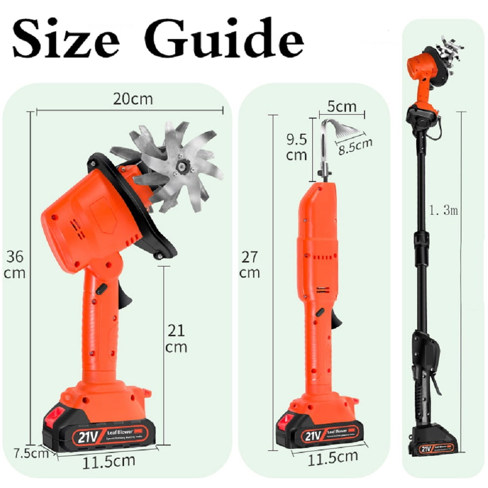 Beiou 24V Cordless Electric Tiller Cultivator, Portable Garden Rototiller with Extension Rod (4 in Tilling Width) nzinm