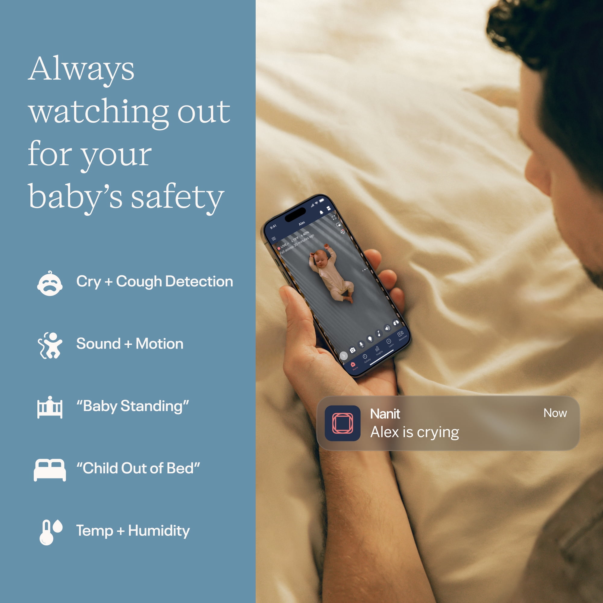 Nanit Pro Baby Monitor Bundle with Wall Mount (White, 1 Pack) stpqk - Image 4