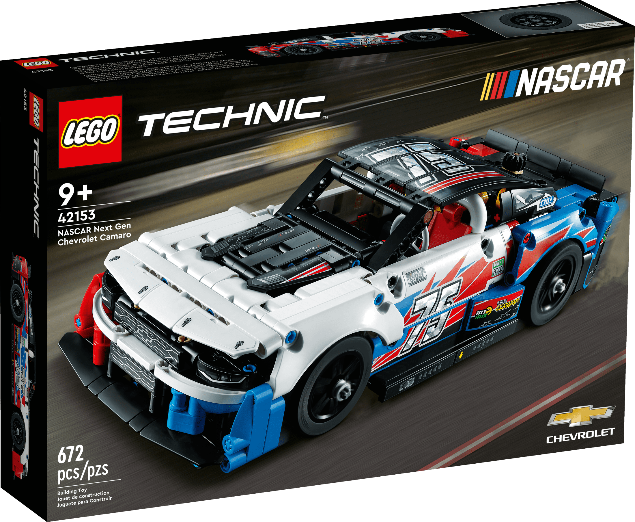 LEGO Technic NASCAR Next Gen Chevrolet Camaro ZL1 Racing Car Building Set (672 Pieces, 11 in. Long) nhbw1