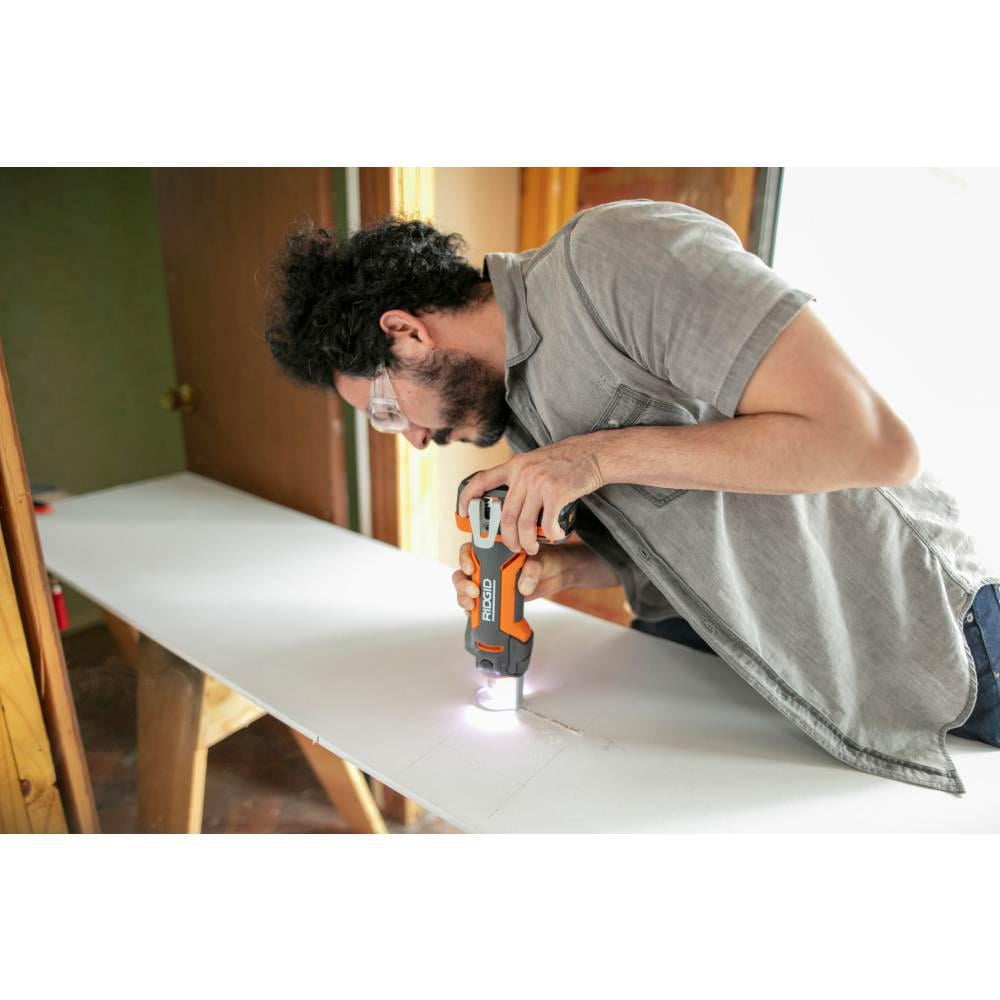RIDGID 18-Volt Drywall Cut-Out Rotary Tool (Orange, 18V) vc7dl