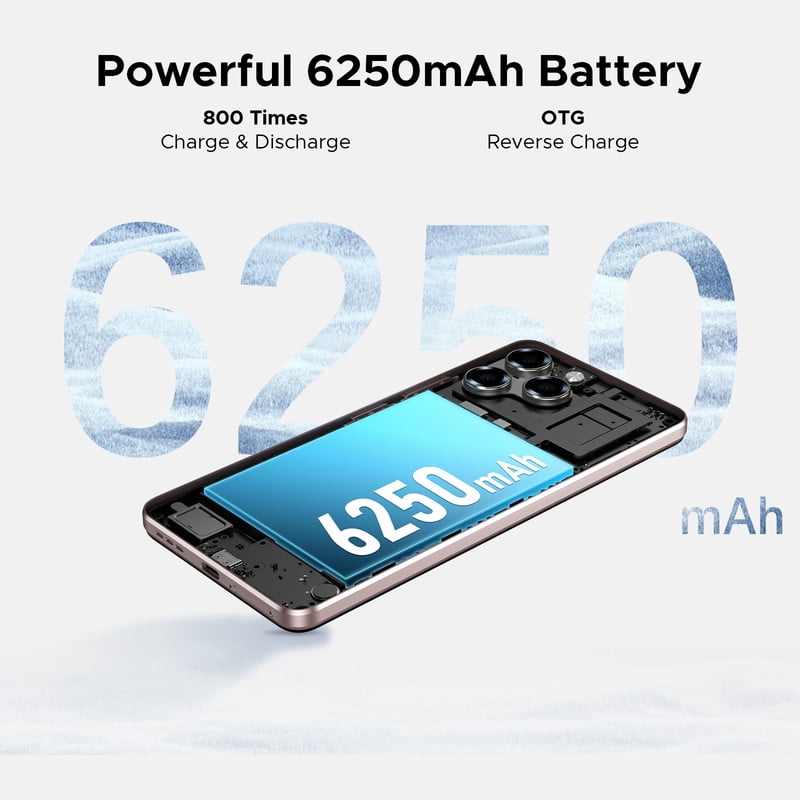 Doogee Android 16 Unlocked Smartphone, 32GB RAM 256GB Storage, 6.75 in 90Hz HD+ Display, 6250mAh Battery, Dual SIM (Gold) g9rrs