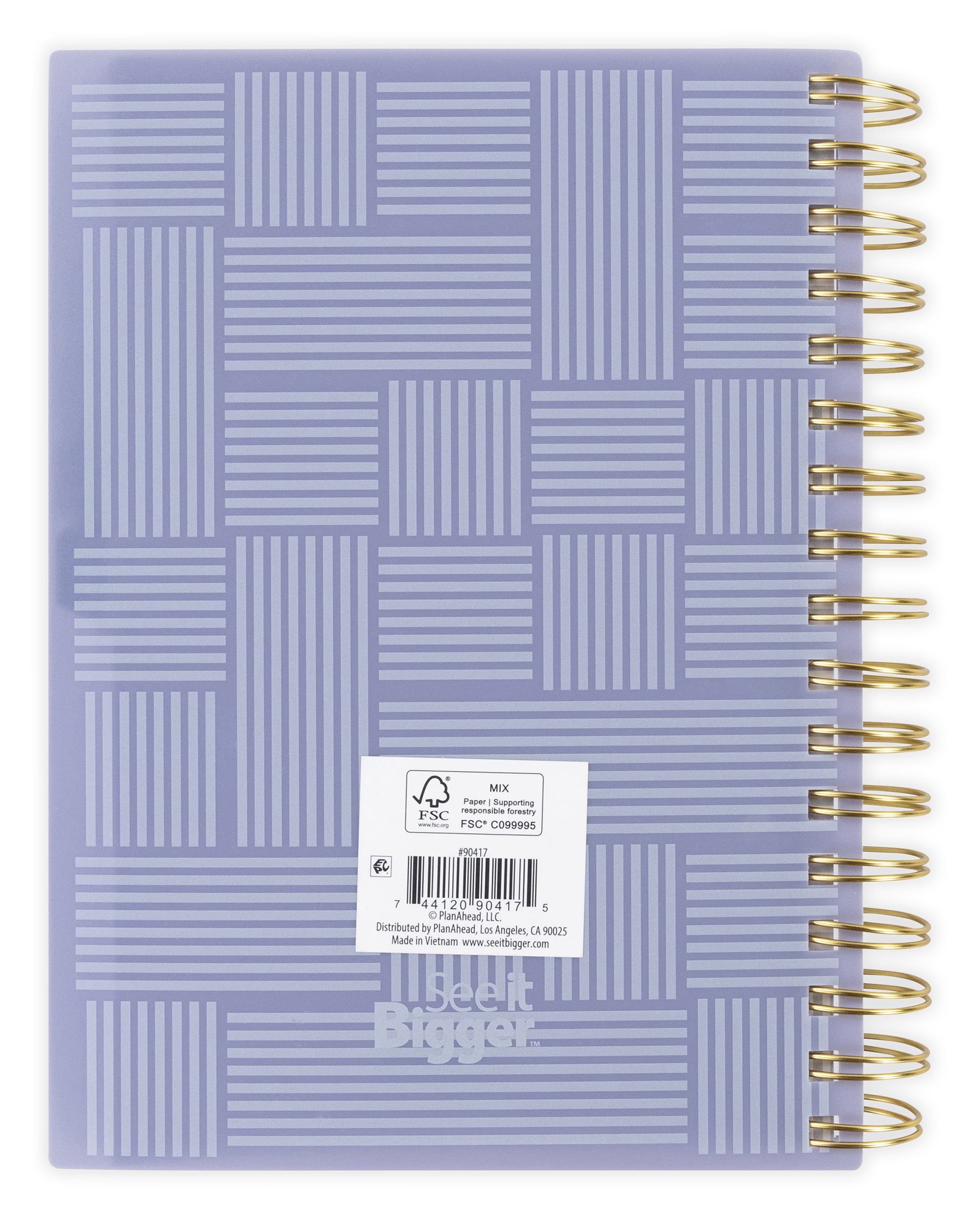 SEE IT BIGGER Daily Planner, 15-Month Appointment Book, Easy-to-Read Large Font (Grey, 6.25 in x 8.75 in) a8r08