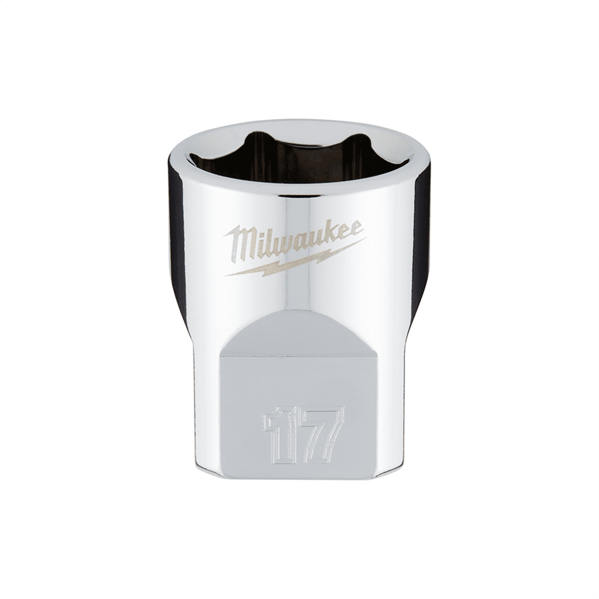Milwaukee 3/8 in Drive 17mm 6-Point Socket (Black, 17mm) gon2a