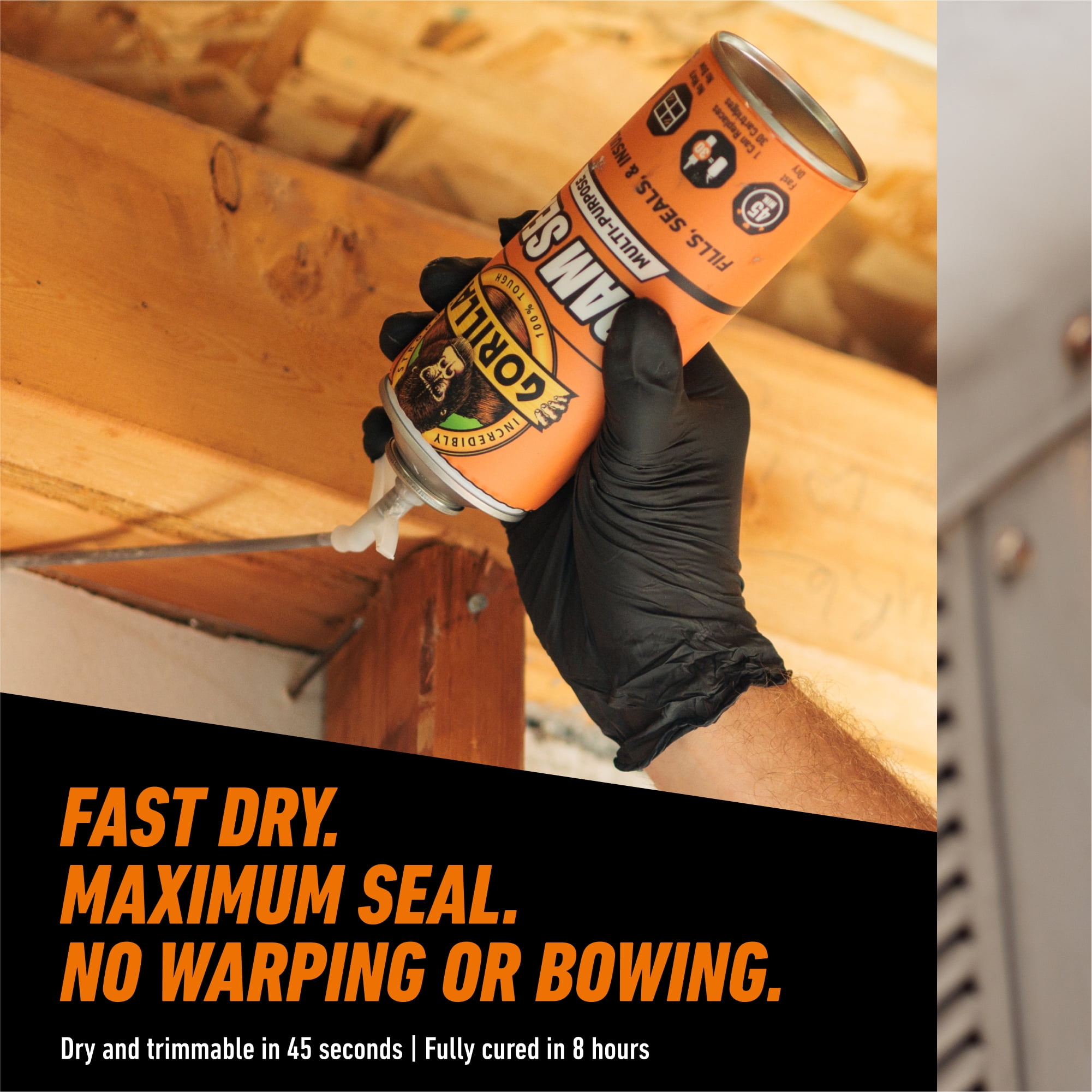Gorilla Multipurpose Insulating Foam Sealant (Gray, 12 oz) tfldr