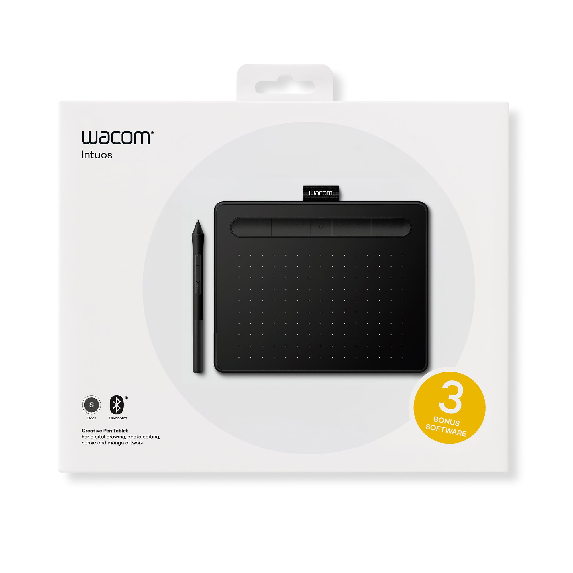 Wacom Intuos Wireless Graphic Drawing Tablet (Black, 7.9 in x 6.3 in) ulcgo