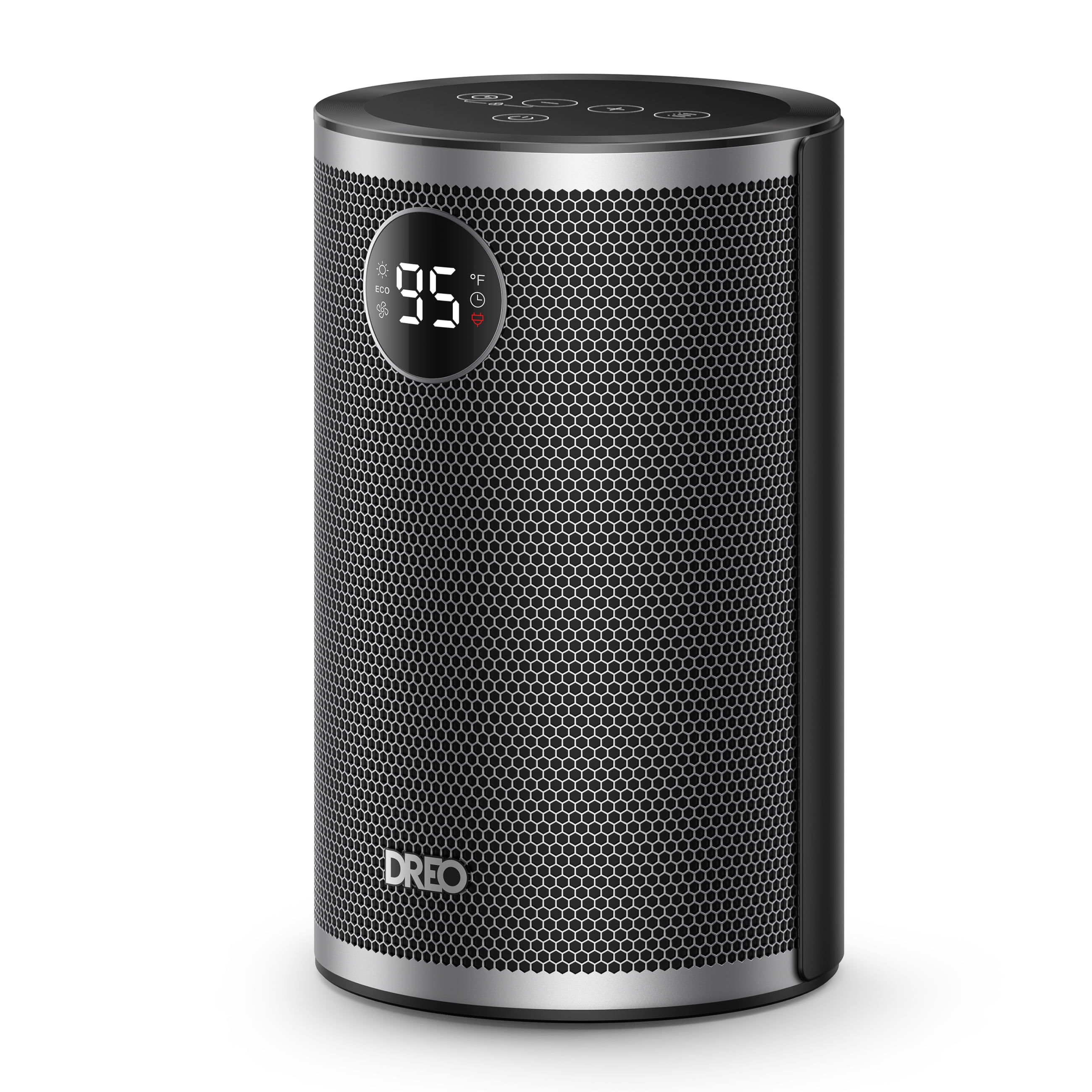 DREO Portable Electric Space Heater, 1500W Fast Heating with Thermal Sensor and Digital Display (Black, 1 Unit) 5wjr9