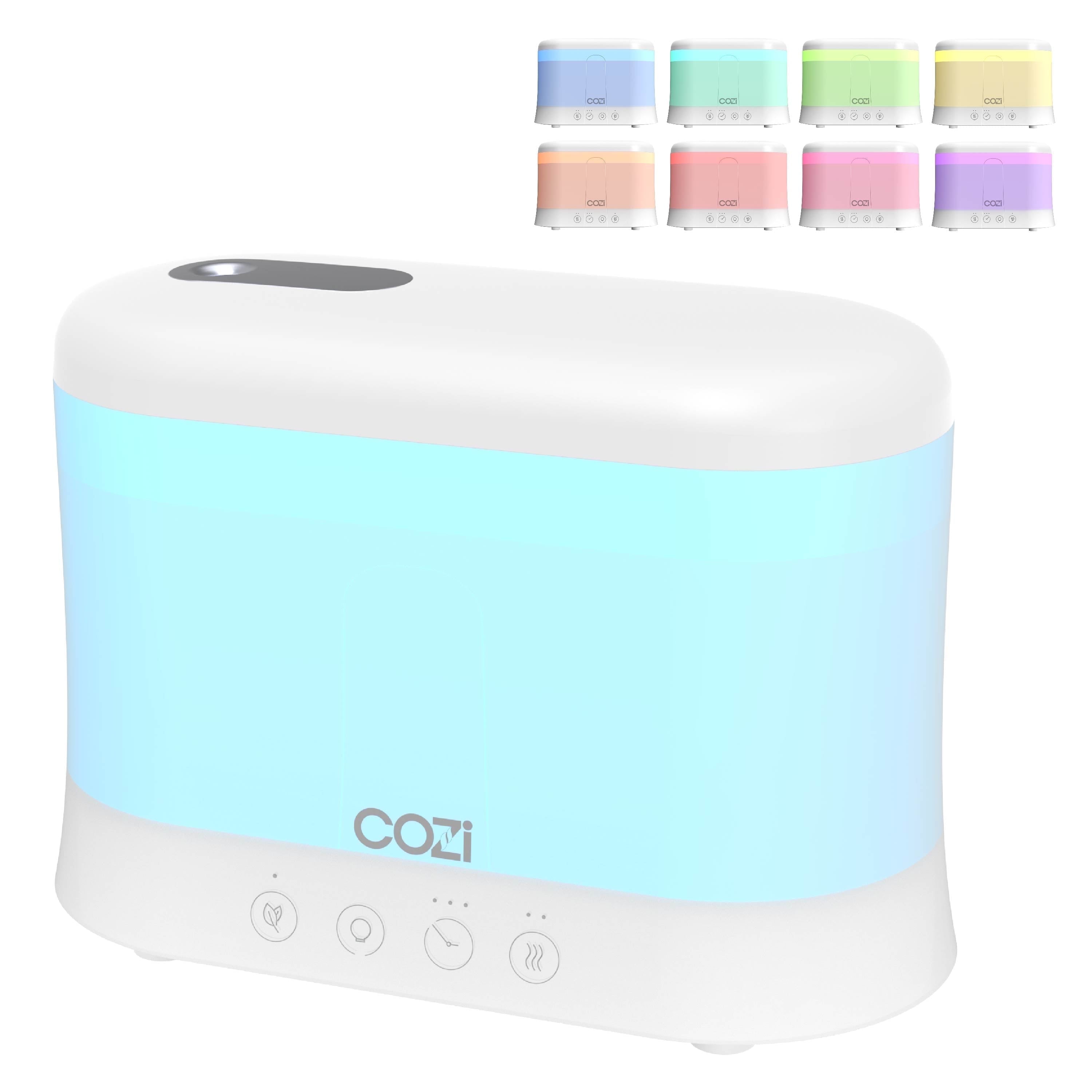 Tzumi Cozi Cool Mist Humidifier and Aroma Diffuser with LED Lights (White) 7t6m0