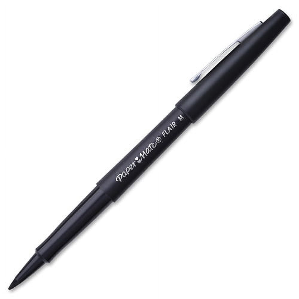 Paper Mate Flair Felt Tip Pens, Medium Point, Smudge-Resistant Ink (Black, 36 Pack) xkra6