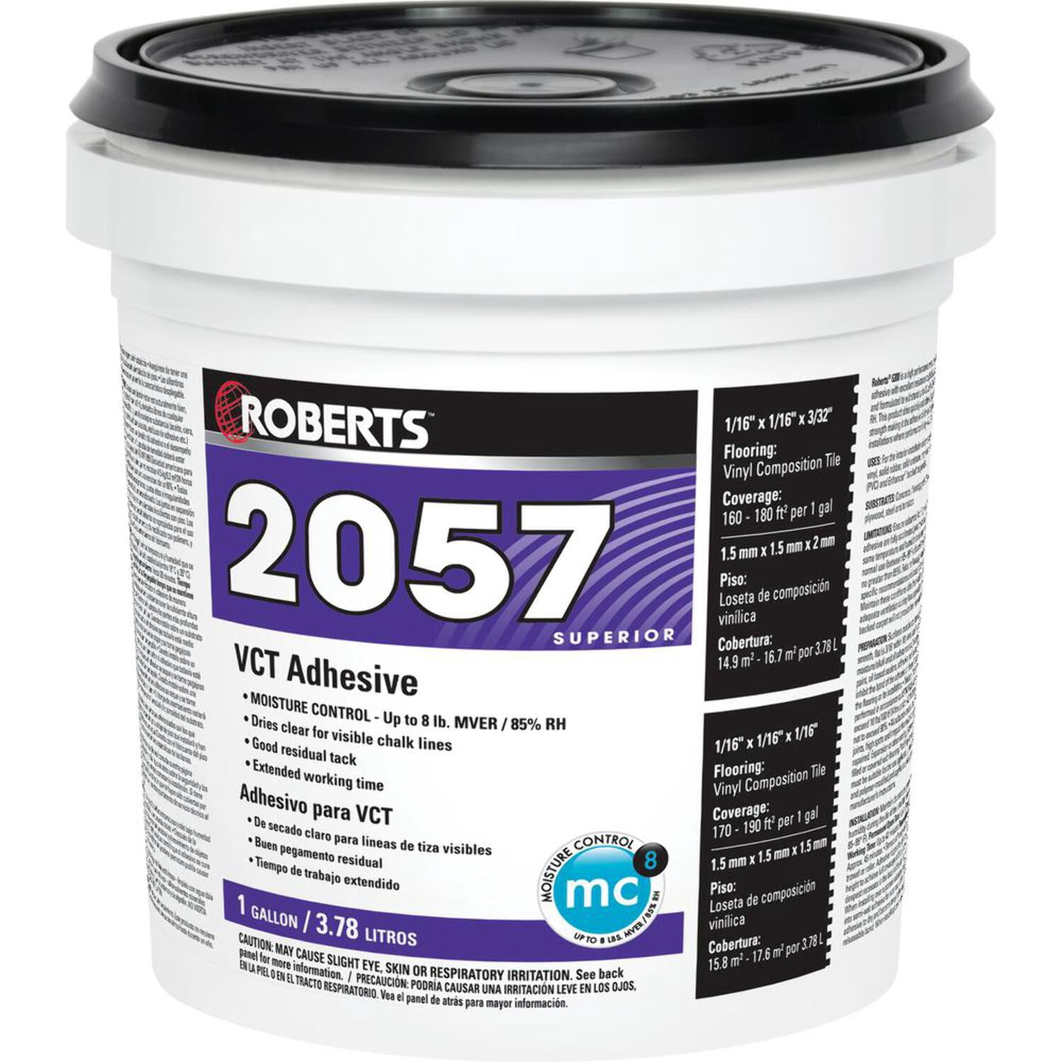 Roberts 2057-1 Vinyl Composition Tile Adhesive (Beige, 1 gal) jyhq2
