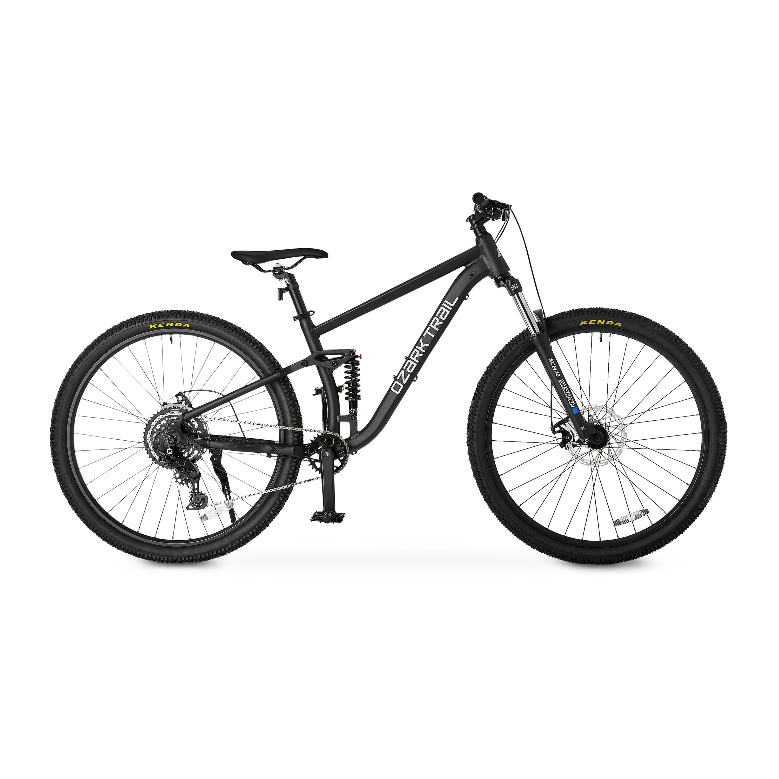 Ozark Trail 29 in FS.2 Slalom Full Suspension Mountain Bike (Black, Medium Frame) nxb8o
