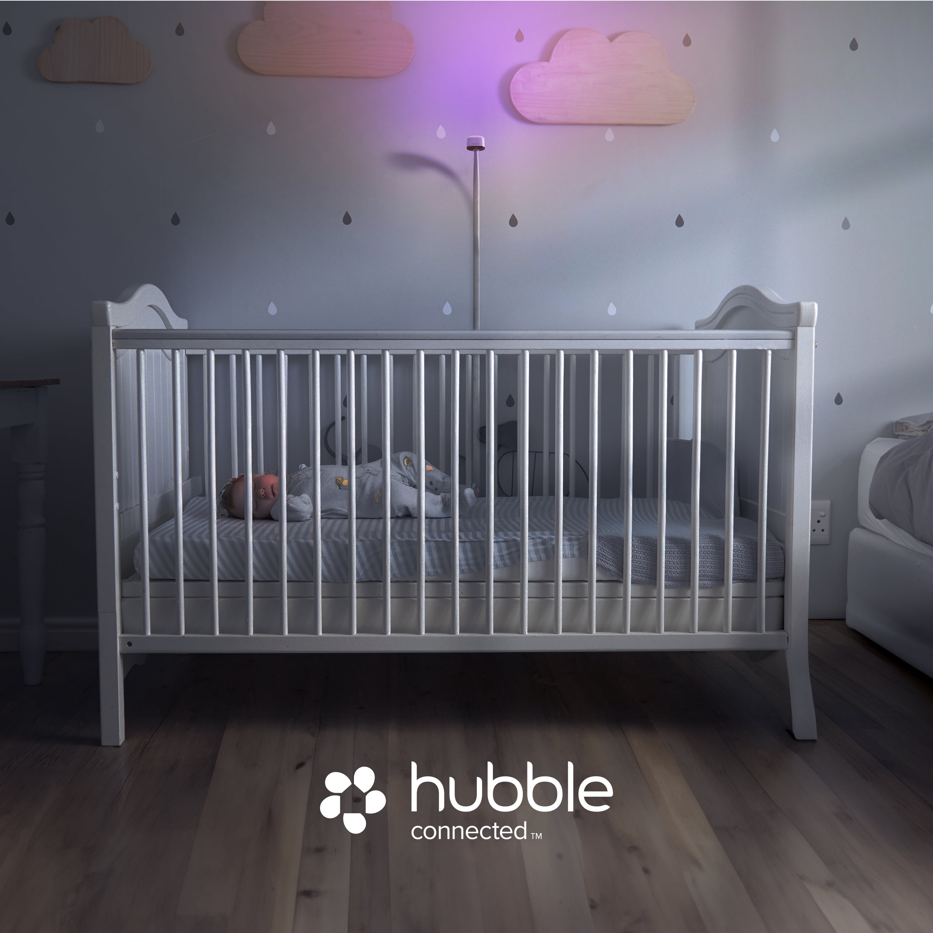 Hubble GoBaby AI Pro Twin Baby Monitor System with Dual 2K UHD Cameras and 5 in HD Parent Unit 0dqsa