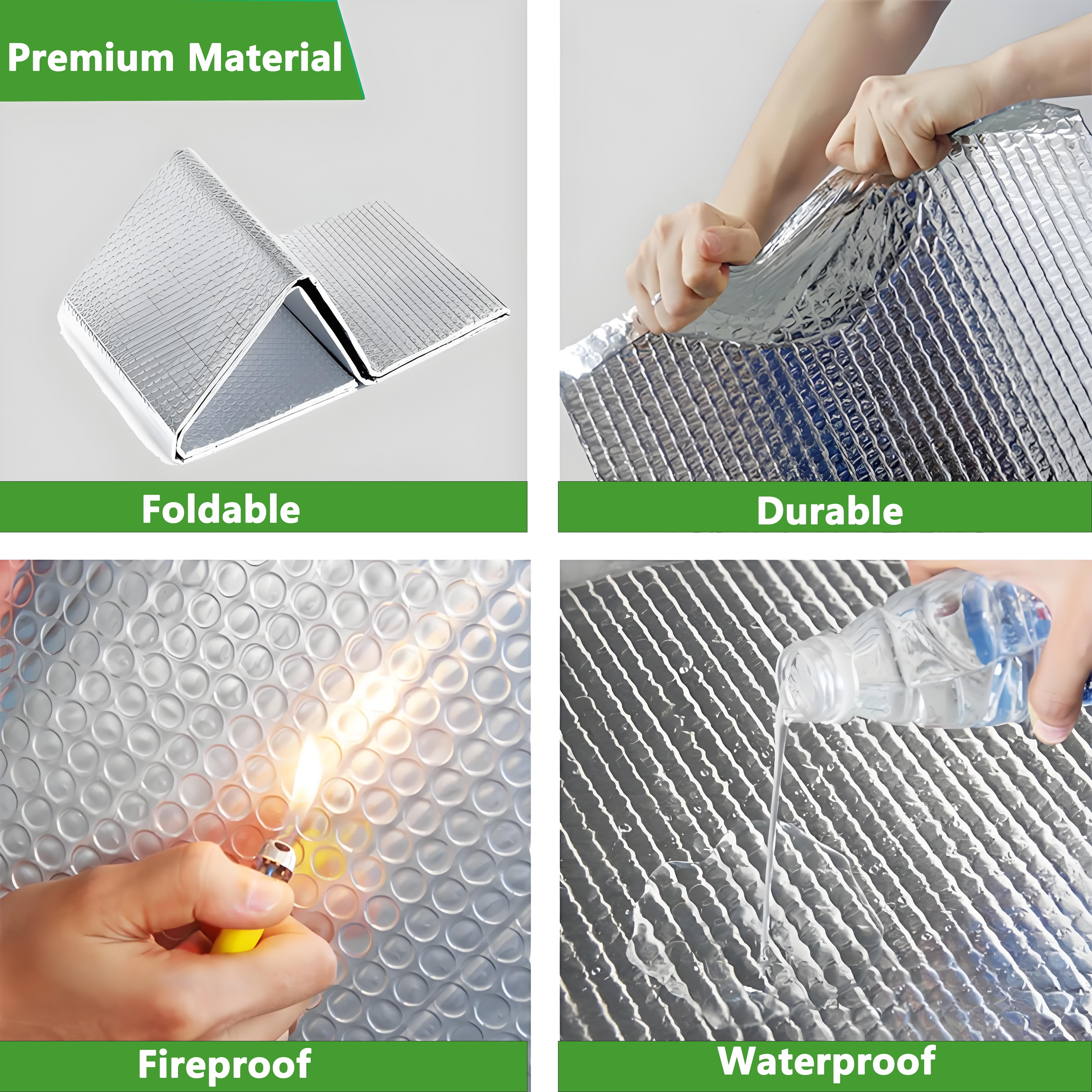 Petoto Reflective Bubble Insulation Roll, Double Aluminum Foil Radiant Barrier for Home, RV, and Garage (Silver, 24 in x 33 ft) a2vp5