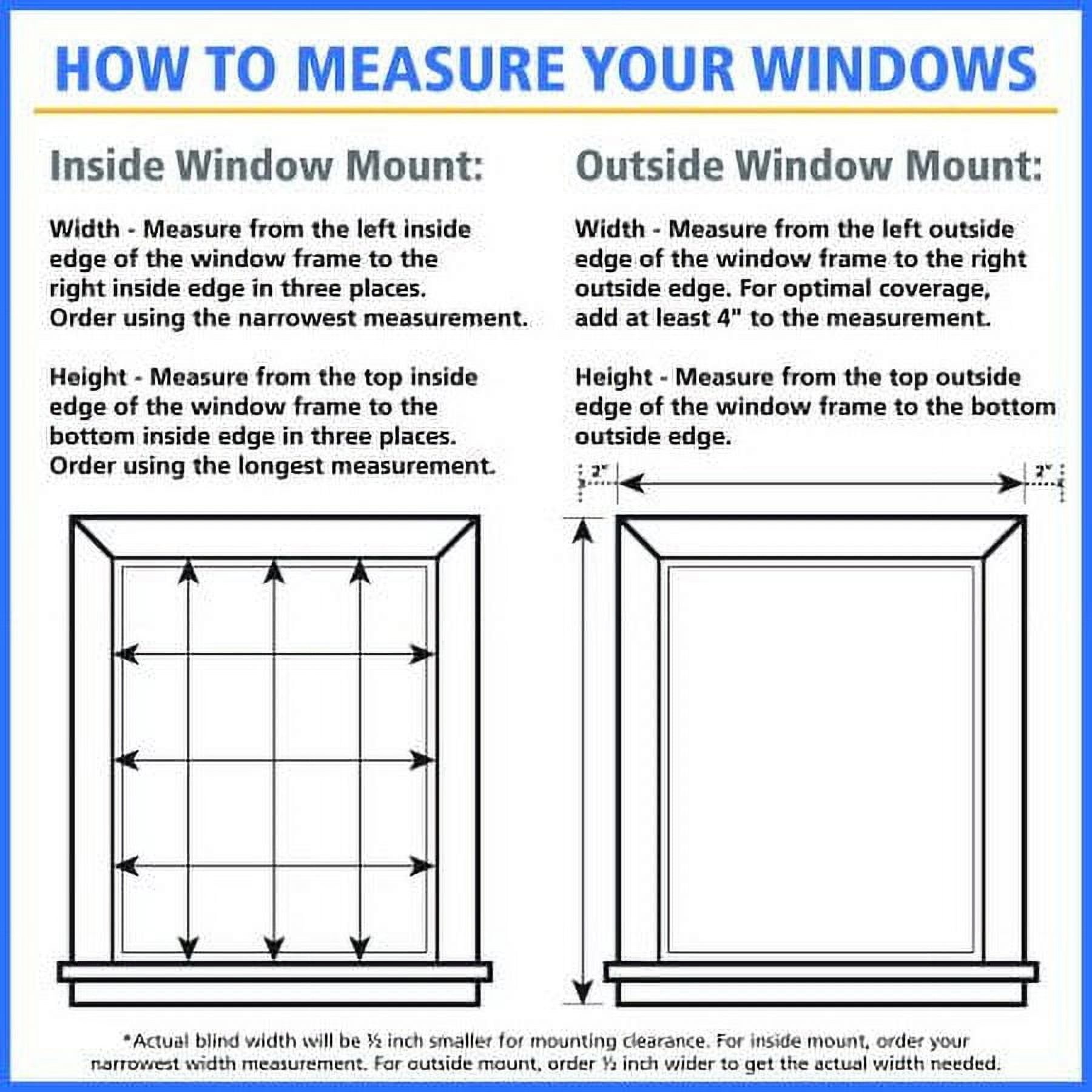 Mainstays Cordless Vinyl Room Darkening Blinds (White, 23 in W x 48 in L) 3kh1s