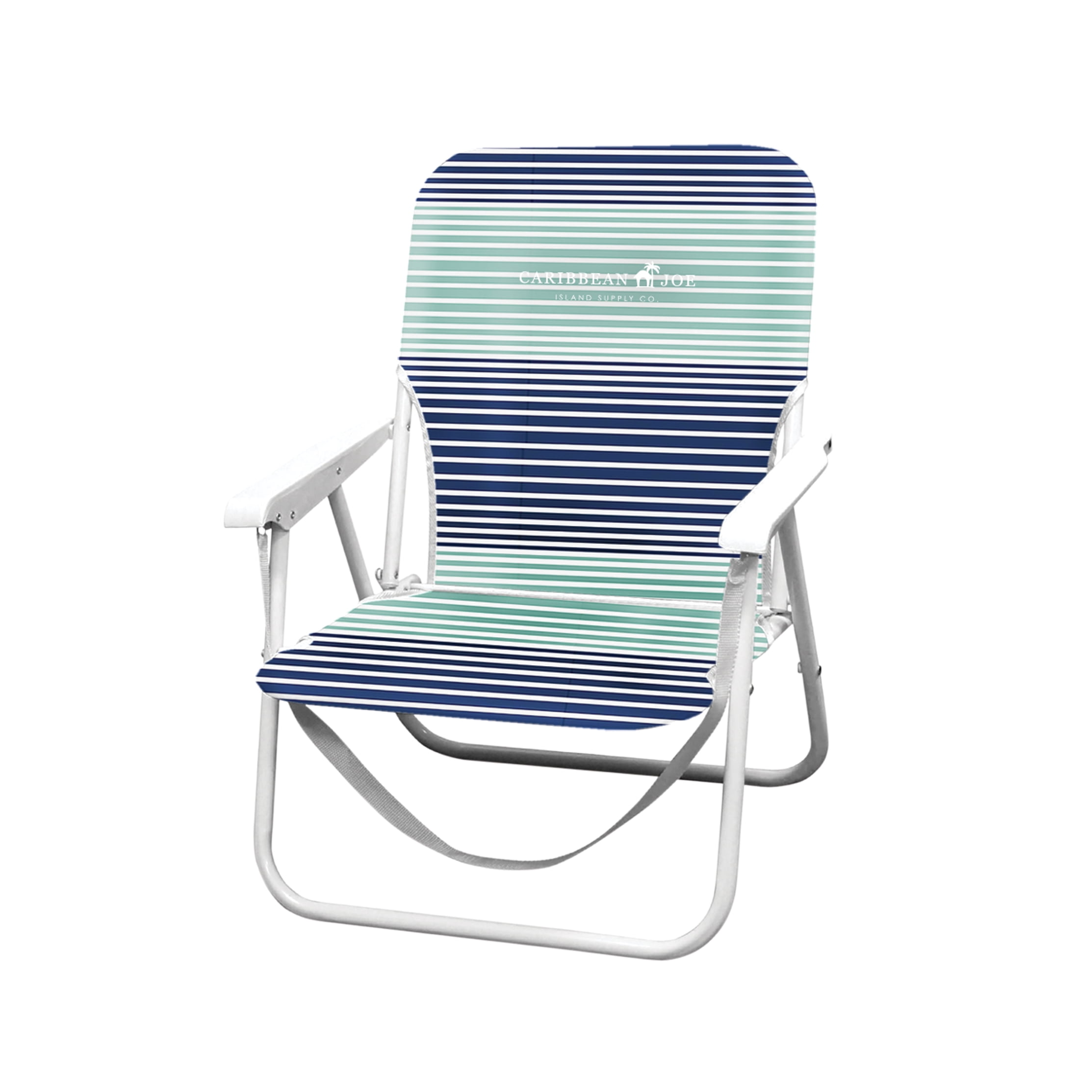 Caribbean Joe Folding Beach Chair, Lightweight Portable Outdoor Seat with Armrests (Blue, 200 lb Capacity) pwu7w