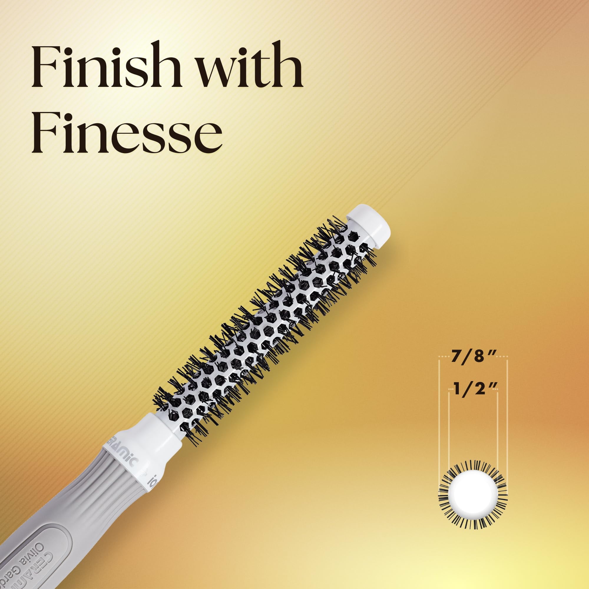 Olivia Garden Ceramic + Ion Thermal Round Hair Brush (0.5 in) sbqqf