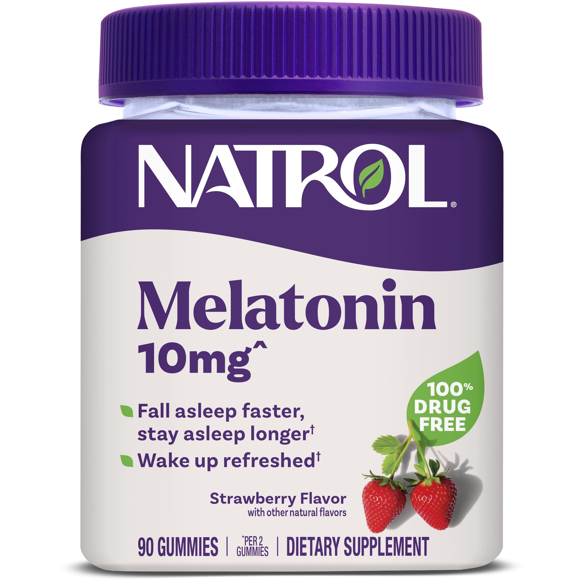 Natrol Melatonin Gummies Sleep Support Strawberry Flavor (90 Count) hjji3