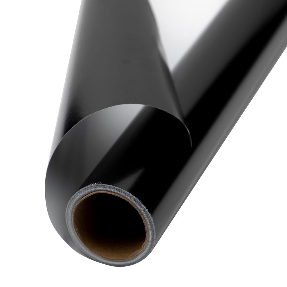 JAM Paper Glossy Wrapping Paper, Premium Gift Wrap for Birthdays and Holidays (Black, 26.3 sq ft) cxuo7