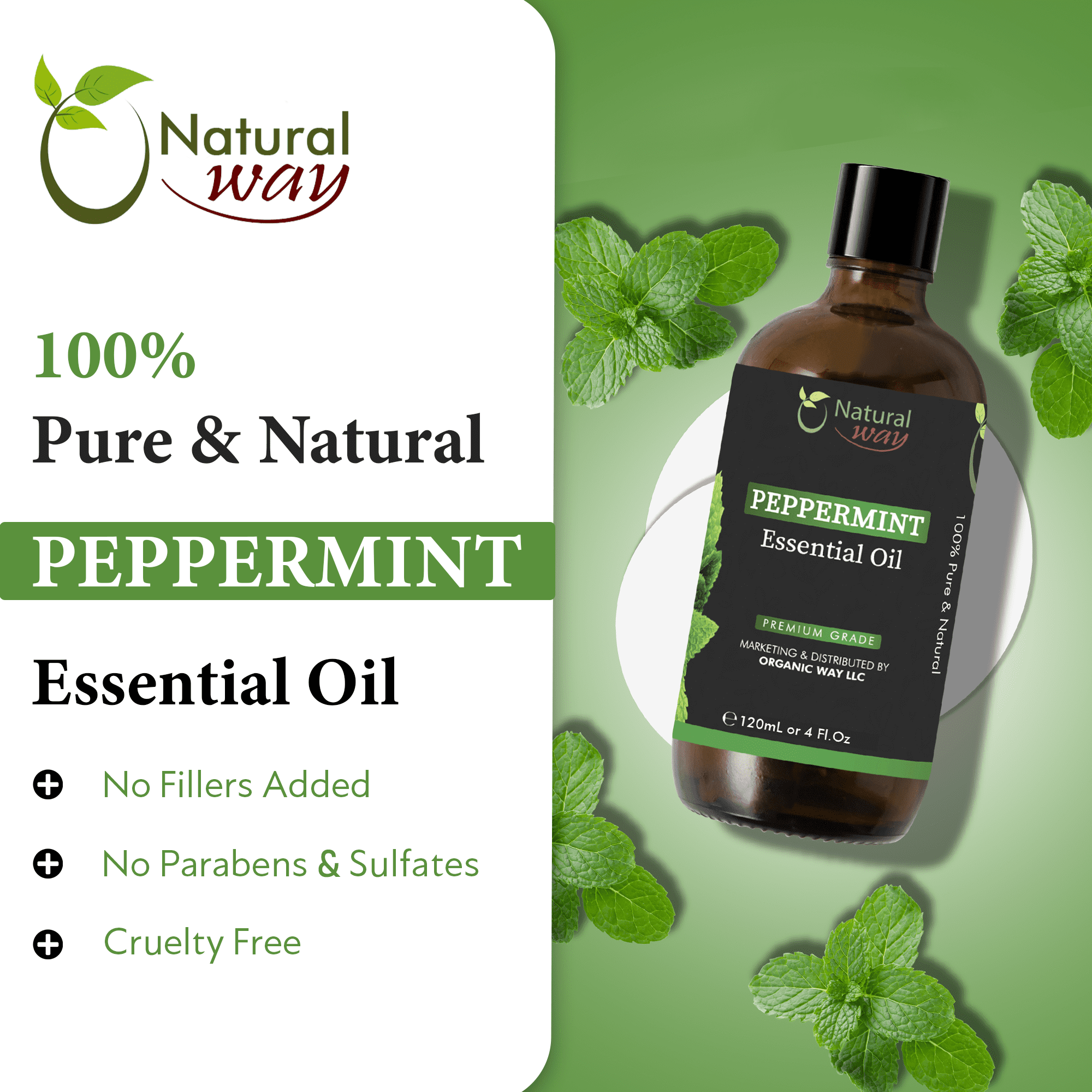 Organic Way Peppermint Essential Oil (1 fl oz) yv7xc