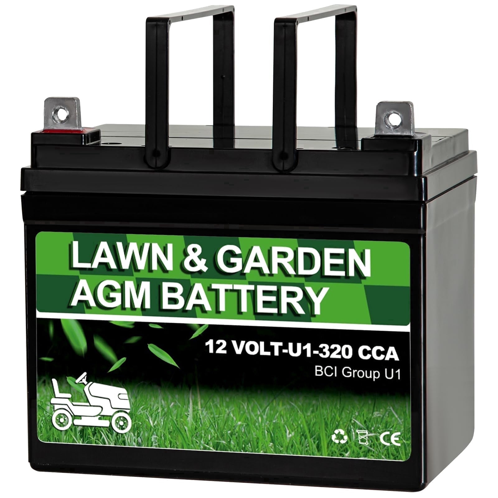 ANLIBATT AGM Lawn Mower Battery (Group Size U1, 12V, 320 CCA, 28Ah) b0096