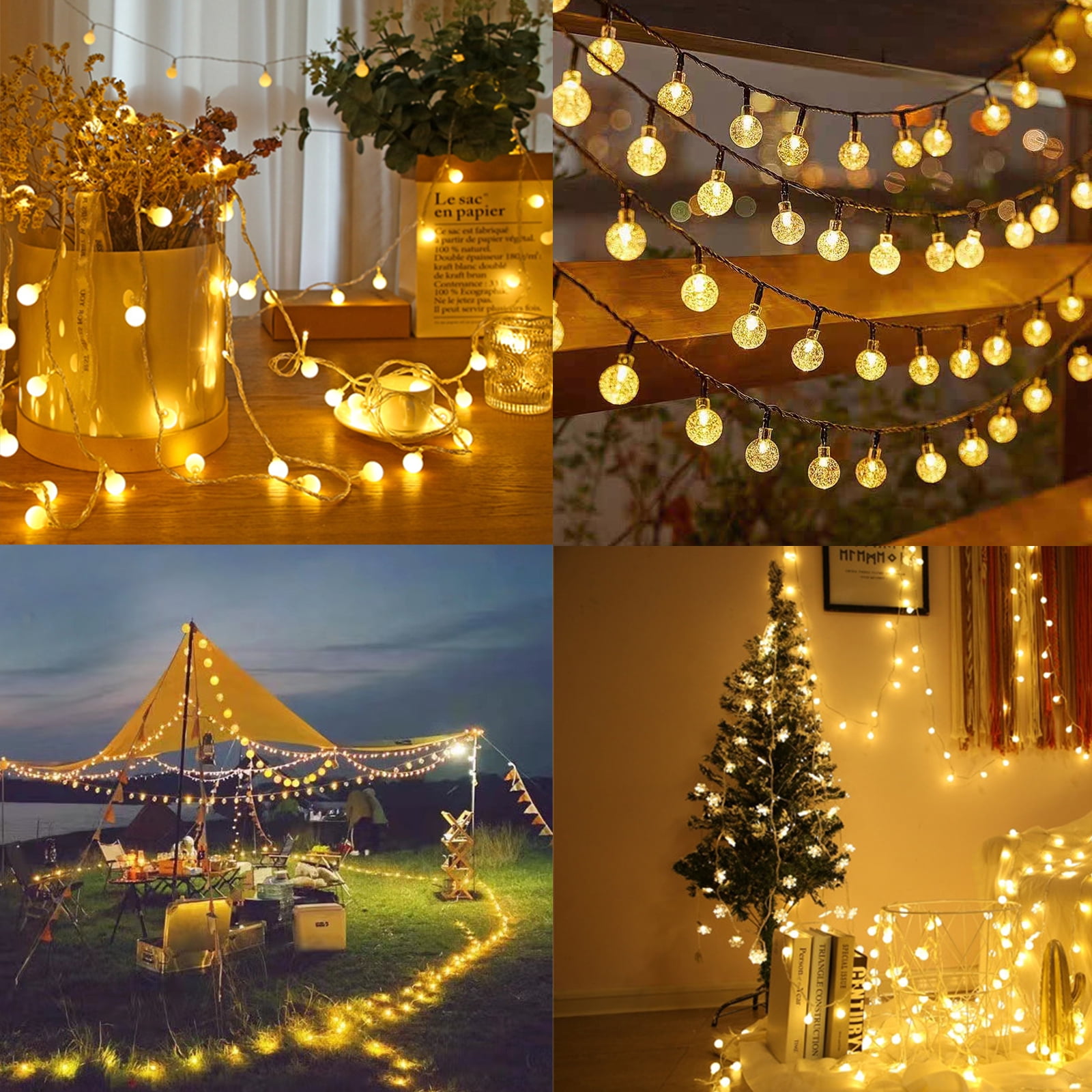 Baoxue LED String Lights, 100 LED Decorative Lighting for Indoor and Outdoor Use (Warm White, 33 ft) 321th