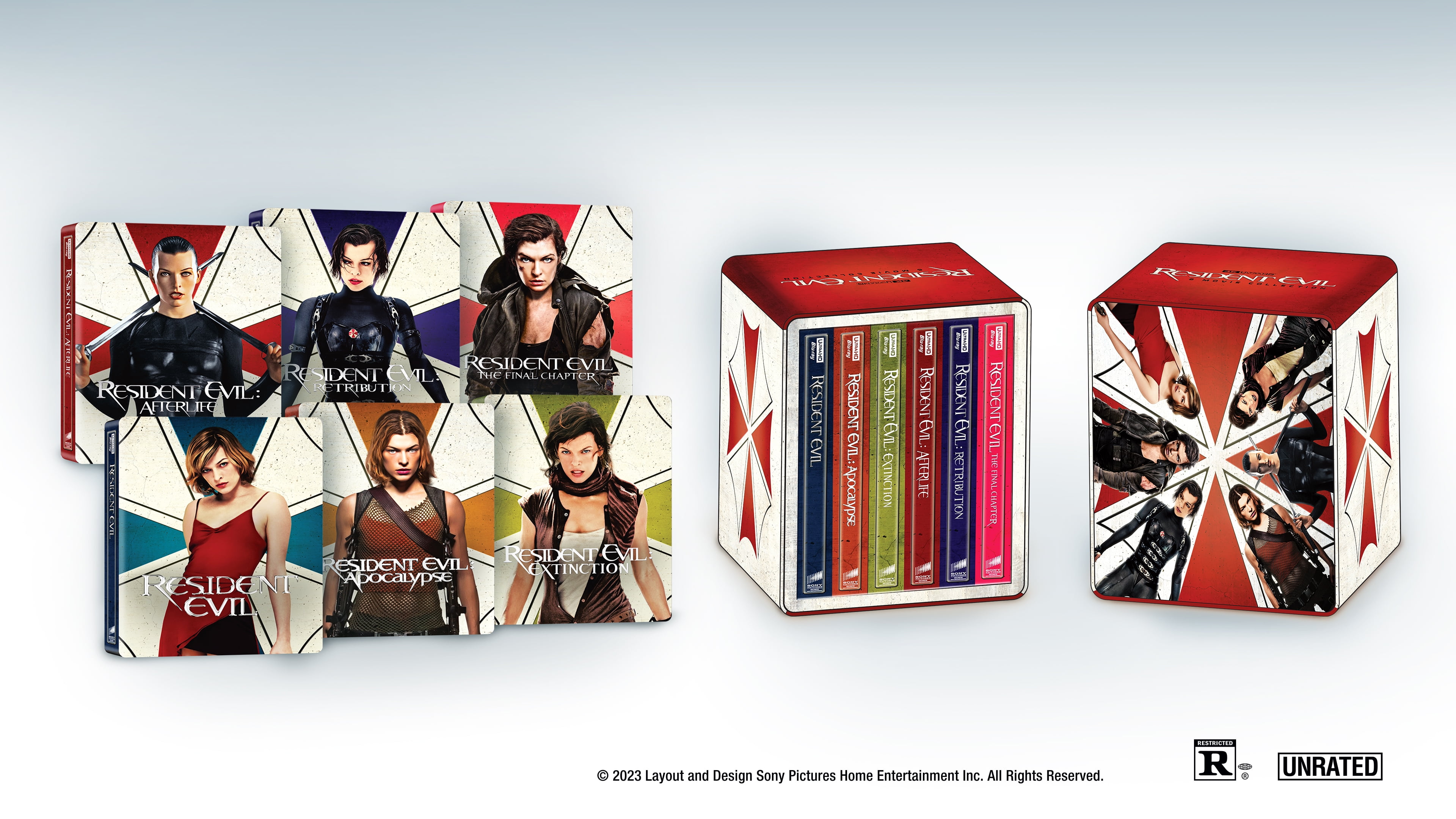 Sony Pictures Resident Evil 6-Movie Collection (Steelbook, 6-Disc Set) tcehe