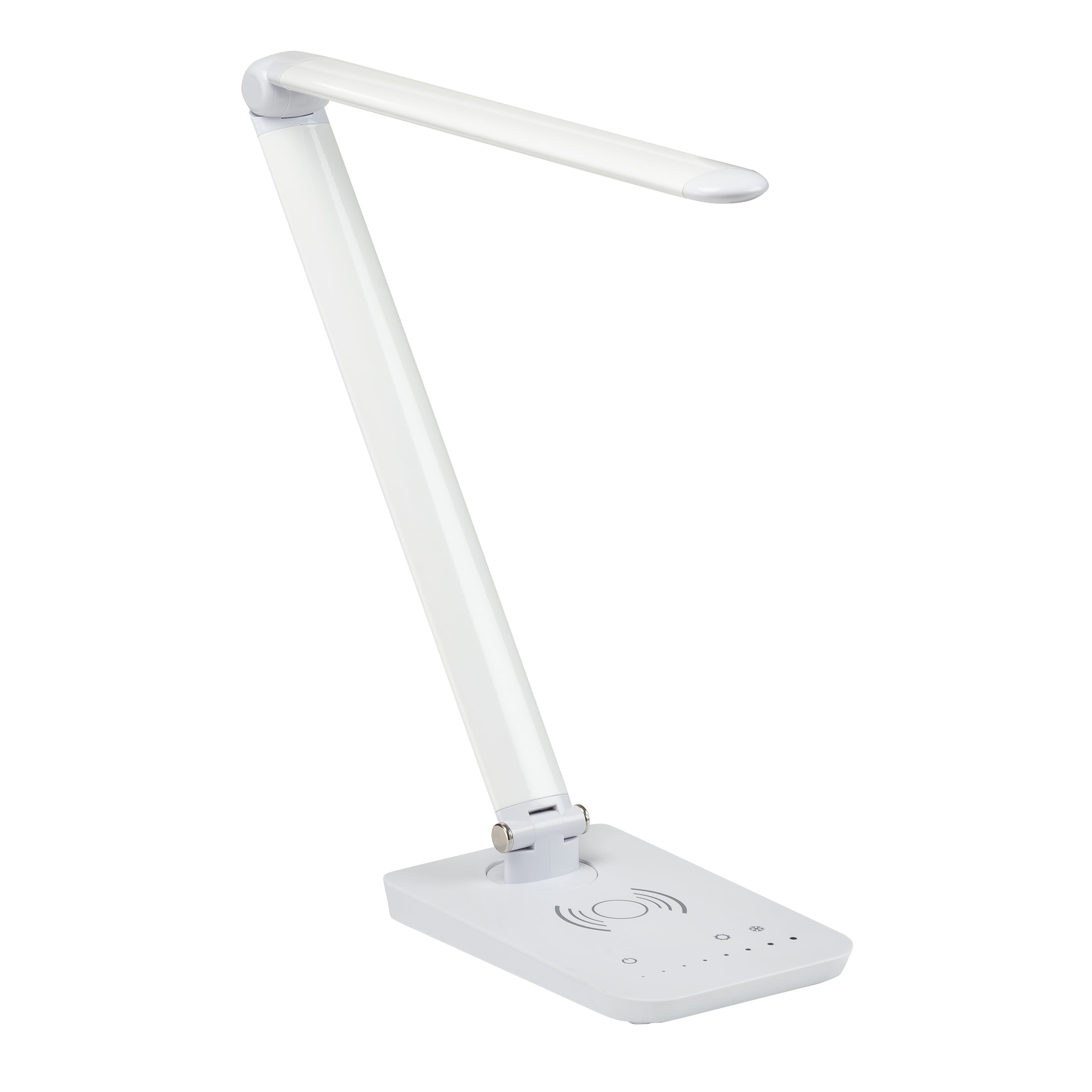 Safco Pivoting LED Desk Lamp with Wireless Charging Pad and USB Port (White) 9i50q