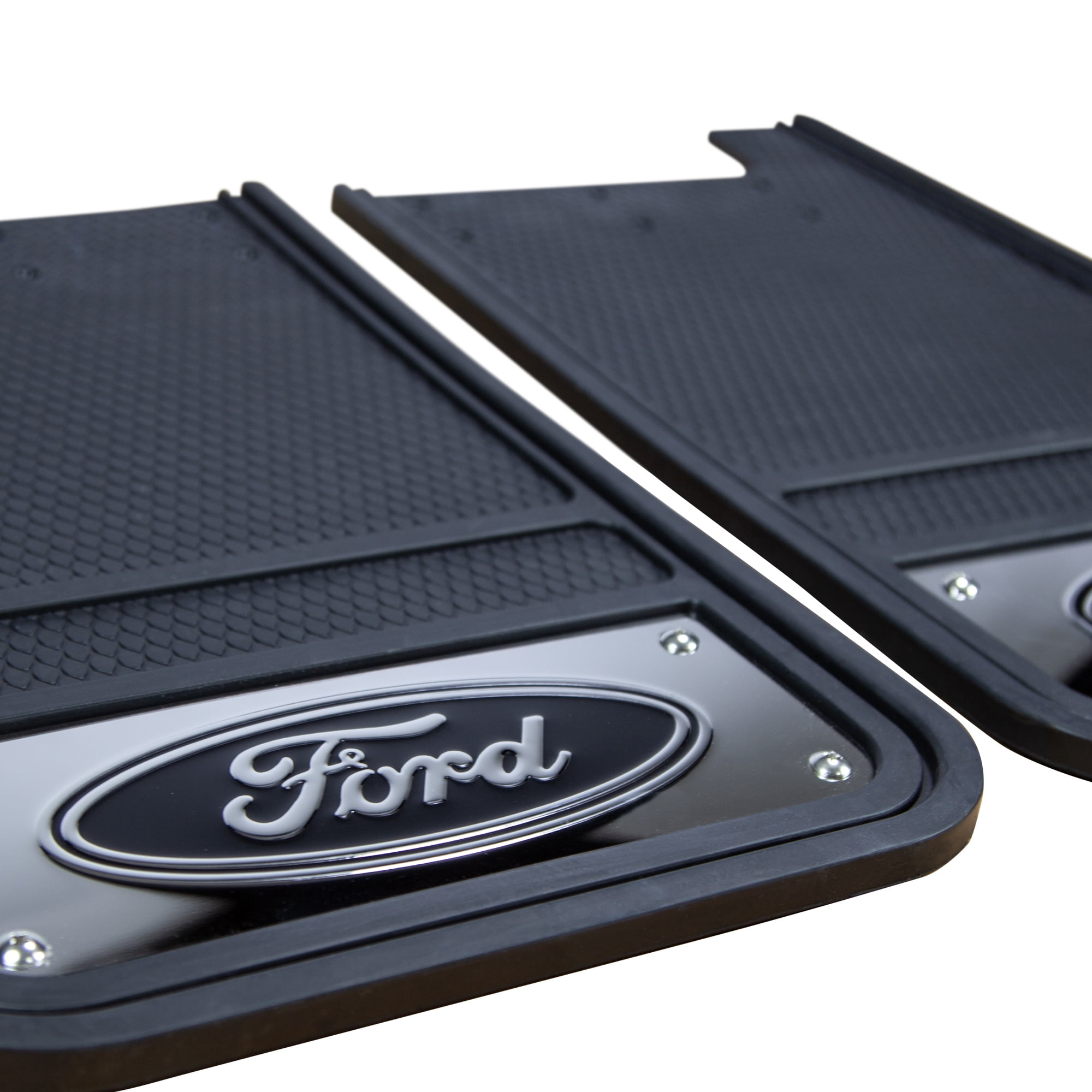 Plasticolor Ford Heavy Duty Universal Fit Rear Mud Guards (Black, 12 in x 23 in, 1 Pair) 2m8ll