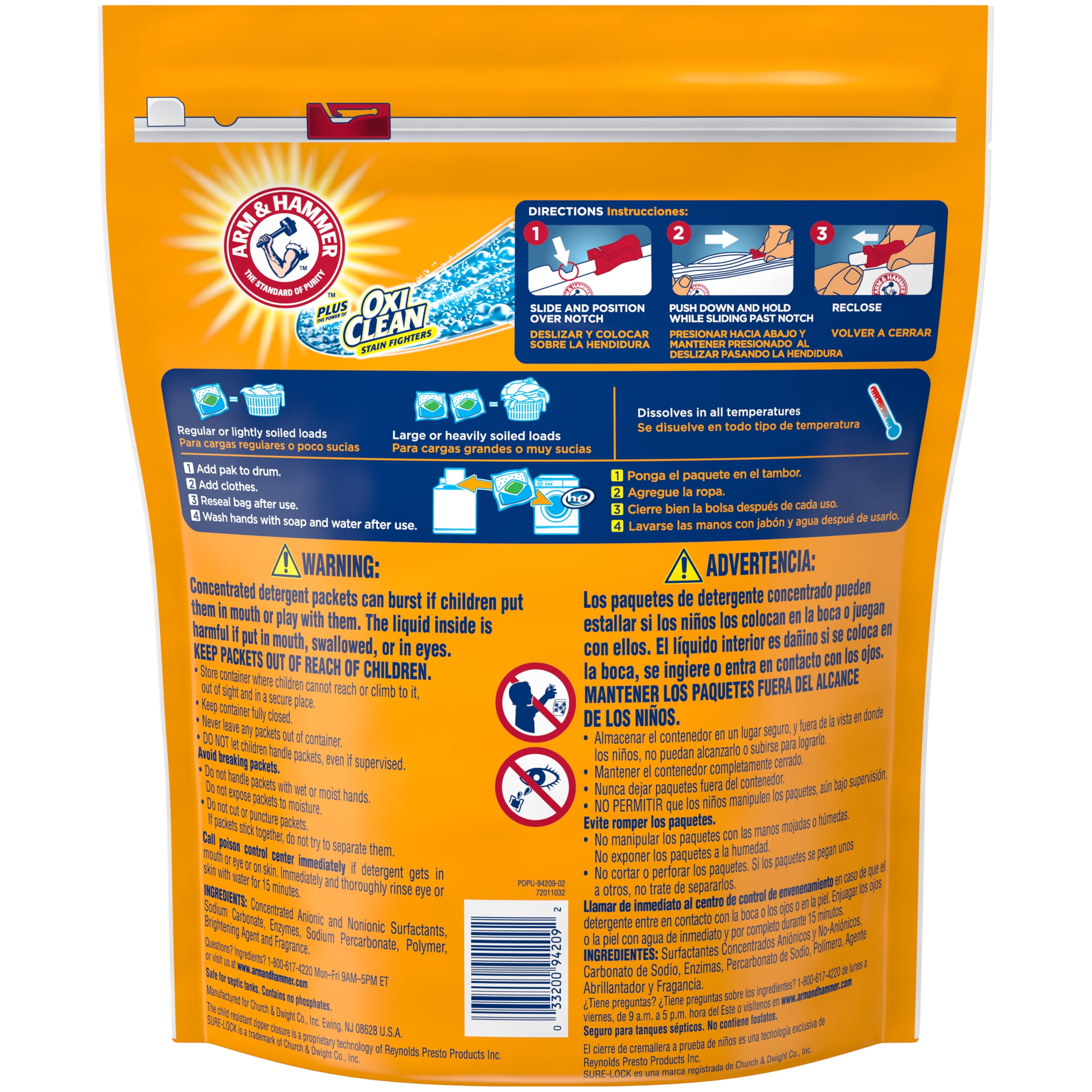 ARM & HAMMER OxiClean 5-in-1 Laundry Detergent Power Paks (Fresh Scent, 40 Count) md7wg