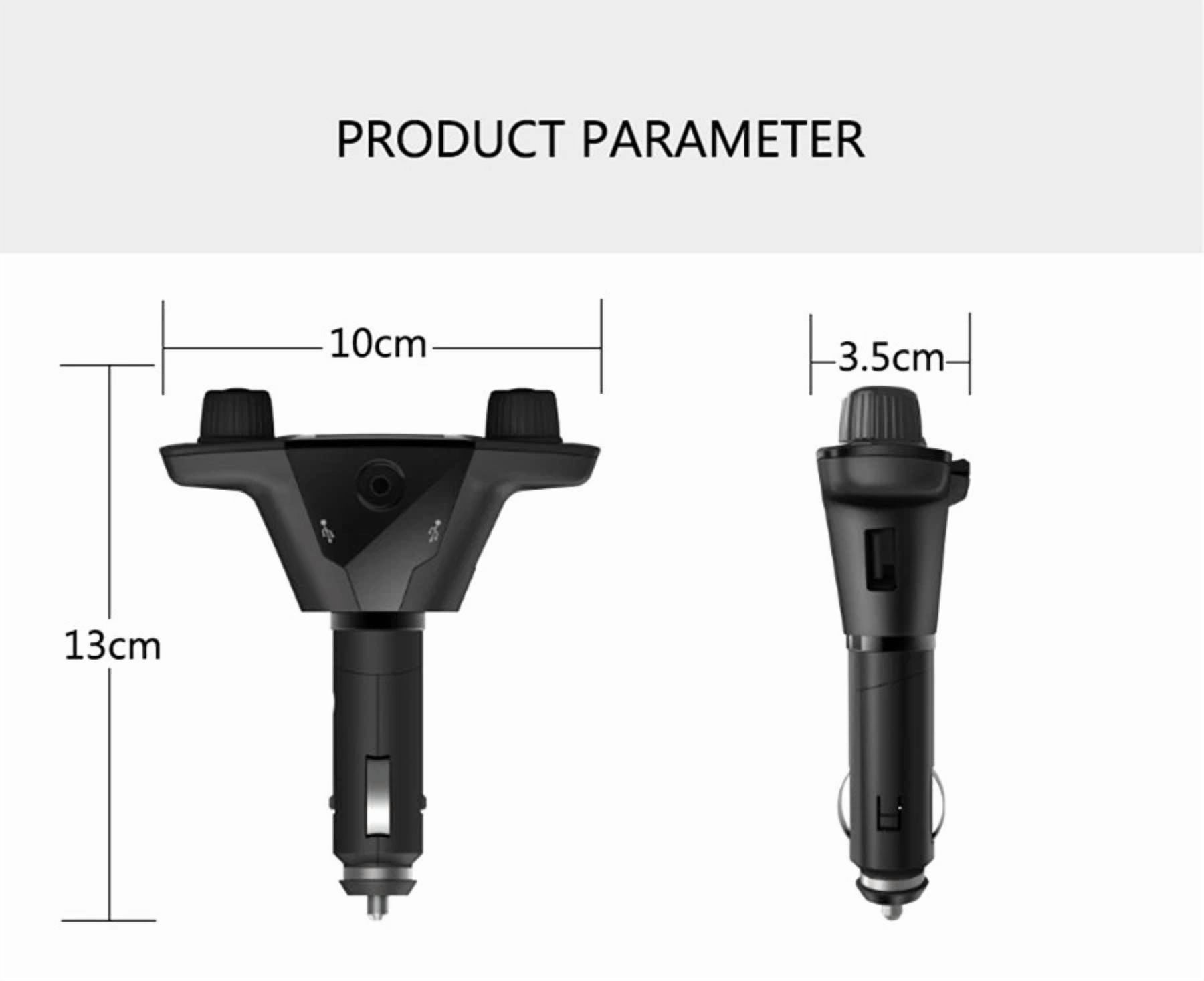 Rhea Car MP3 Player Wireless Bluetooth FM Transmitter Hands-Free Calling (1.3 in LED Screen) z6vyf