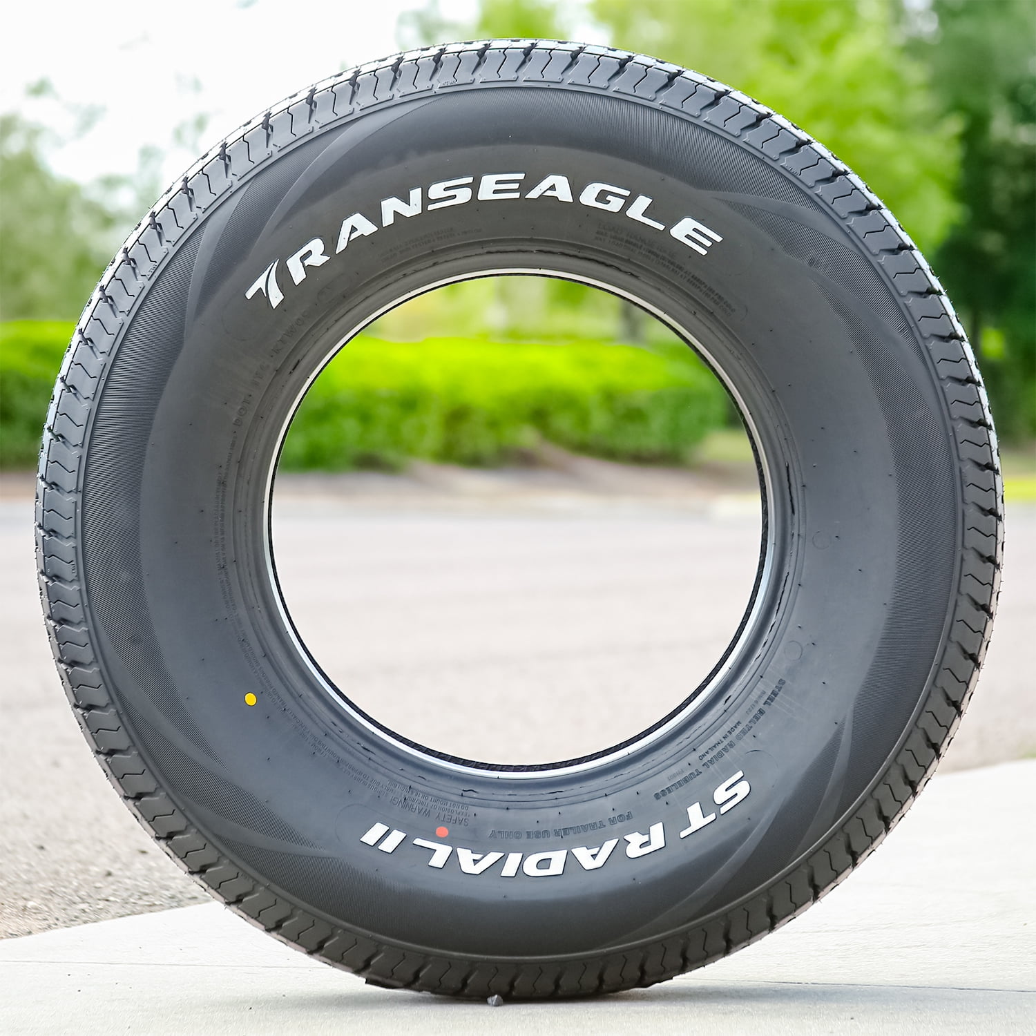Transeagle ST Radial II Steel Belted Trailer Tires (ST205/75R15, 8 Ply, Set of 4) 8x6zf