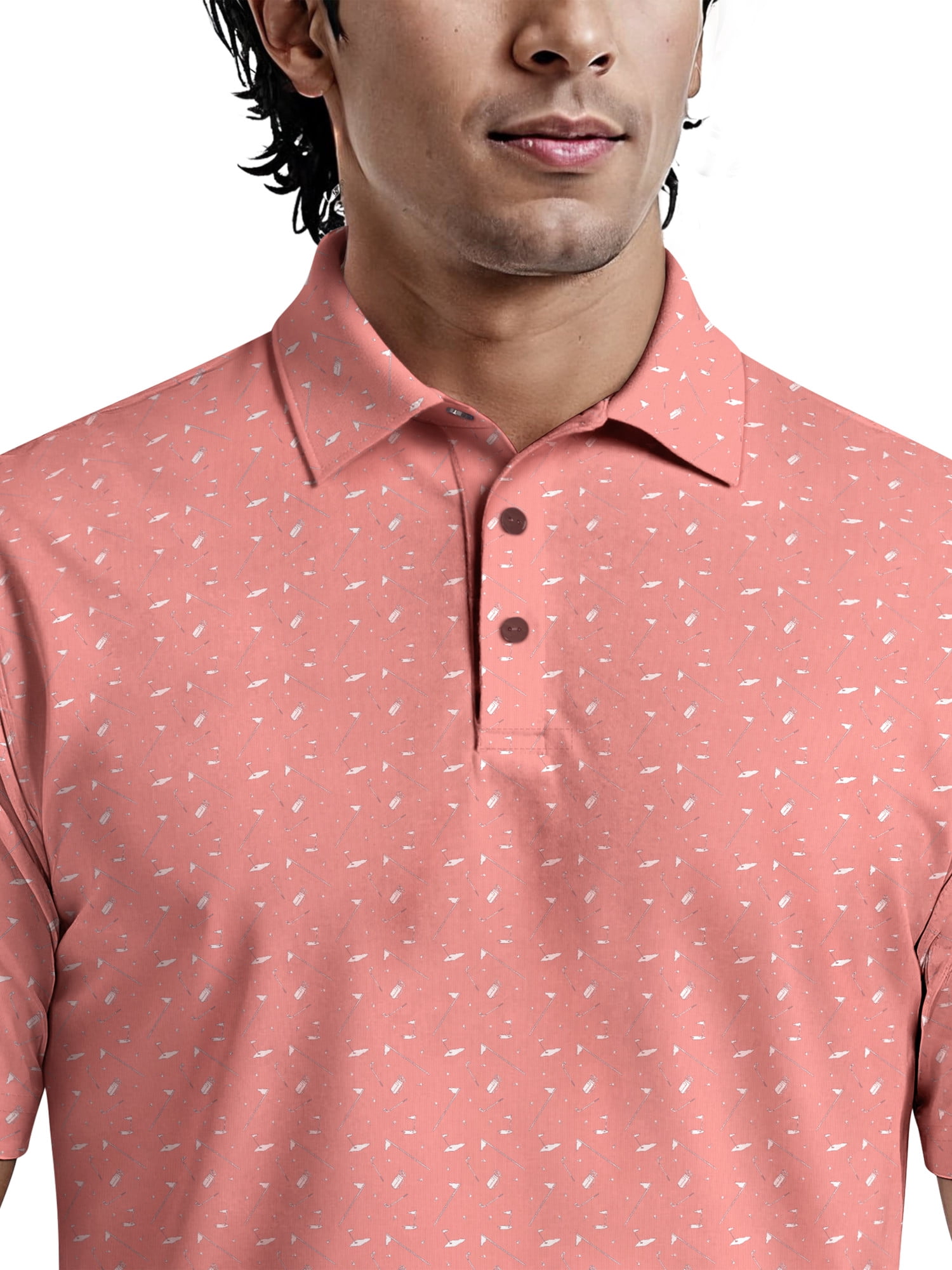 Ben Hogan Men's Performance Golf Themed Short Sleeve Polo Shirt (White, XL) 6om33