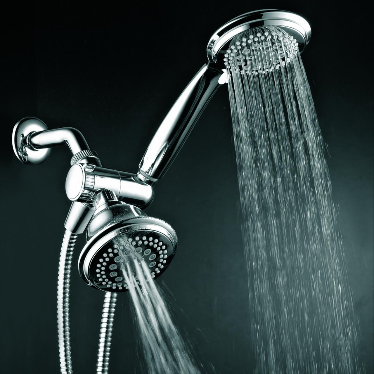 HotelSpa 36-Setting Luxury 3-Way Shower Combo with Dual 4-inch Shower Heads (Chrome, 1.5 lb) 86qr7