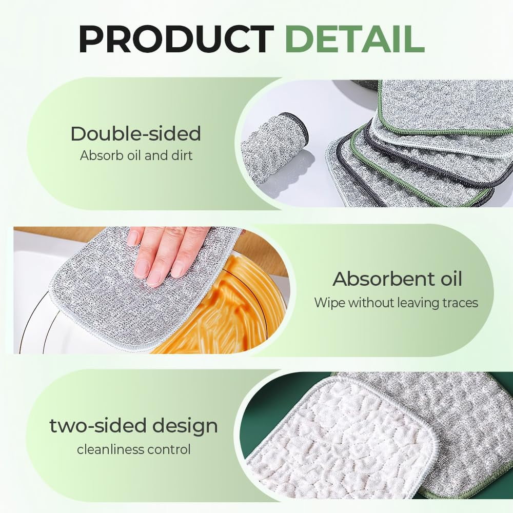 SturdyPro All-Purpose Metal Scrubbing Pads, Non-Scratch Wire Dish Cloths for Kitchen Cleaning (Silver, 10-Pack) j9191 - Image 2