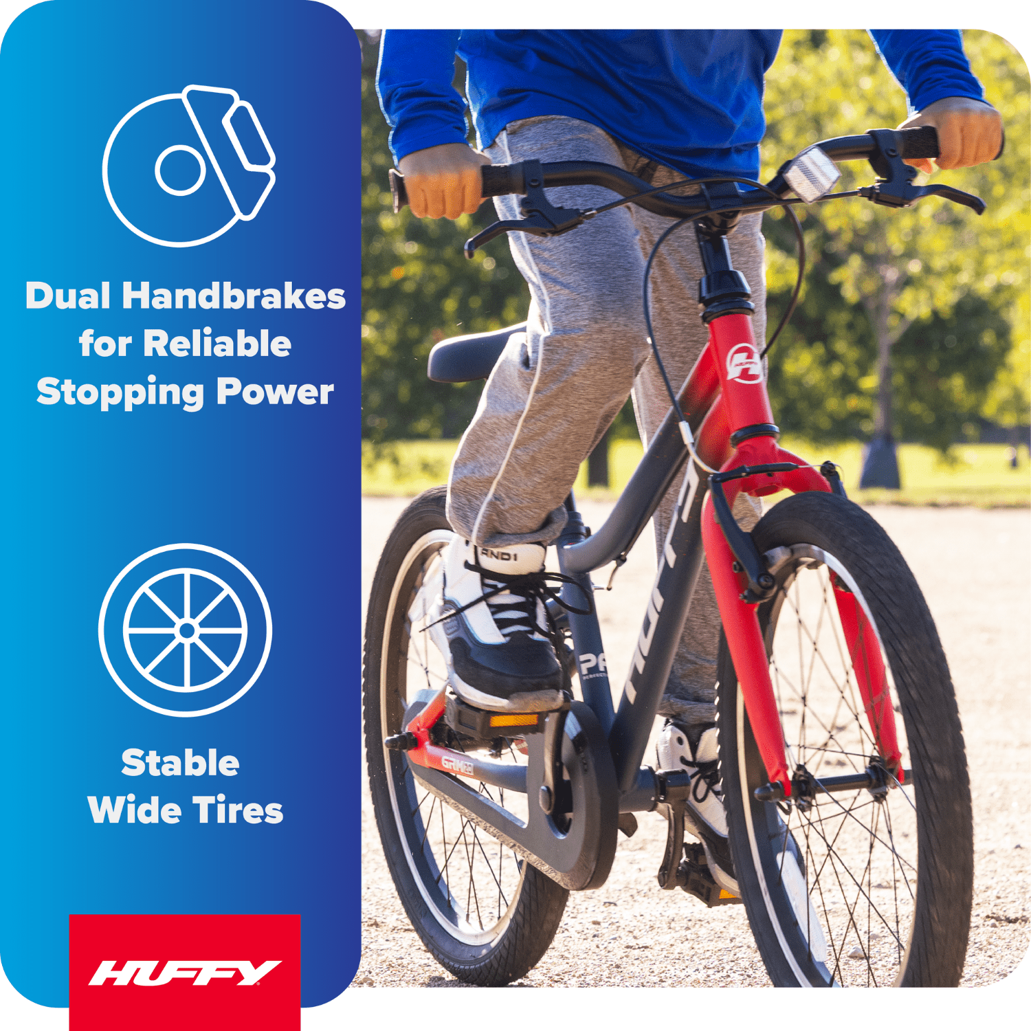 Huffy 20-Inch GRM Kids Bike, Perfect Fit Frame with Dual Braking System (Red, 20 in) a77rl