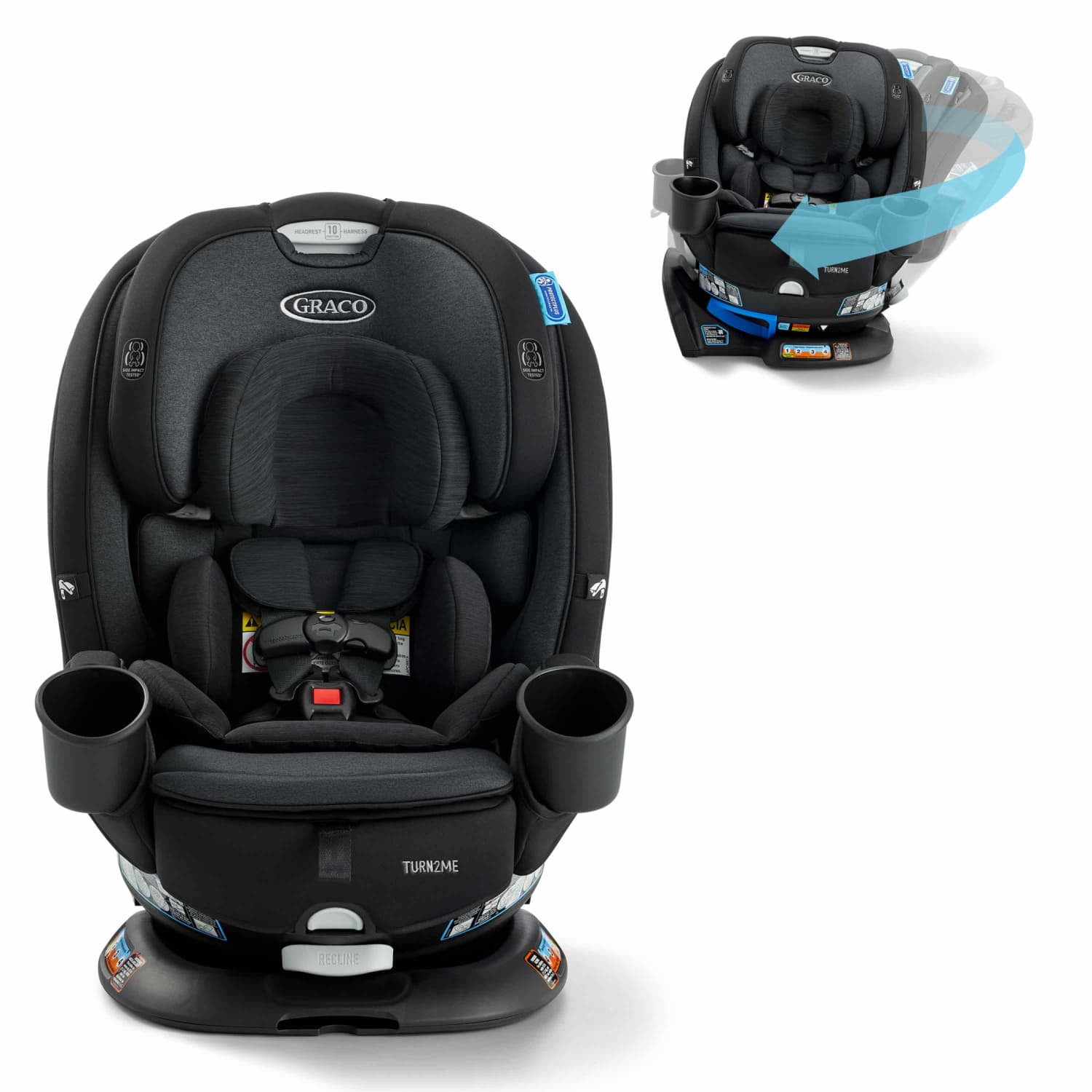 Graco Turn2Me 3-in-1 Rotating Car Seat (Black, 1 Count) dndwy
