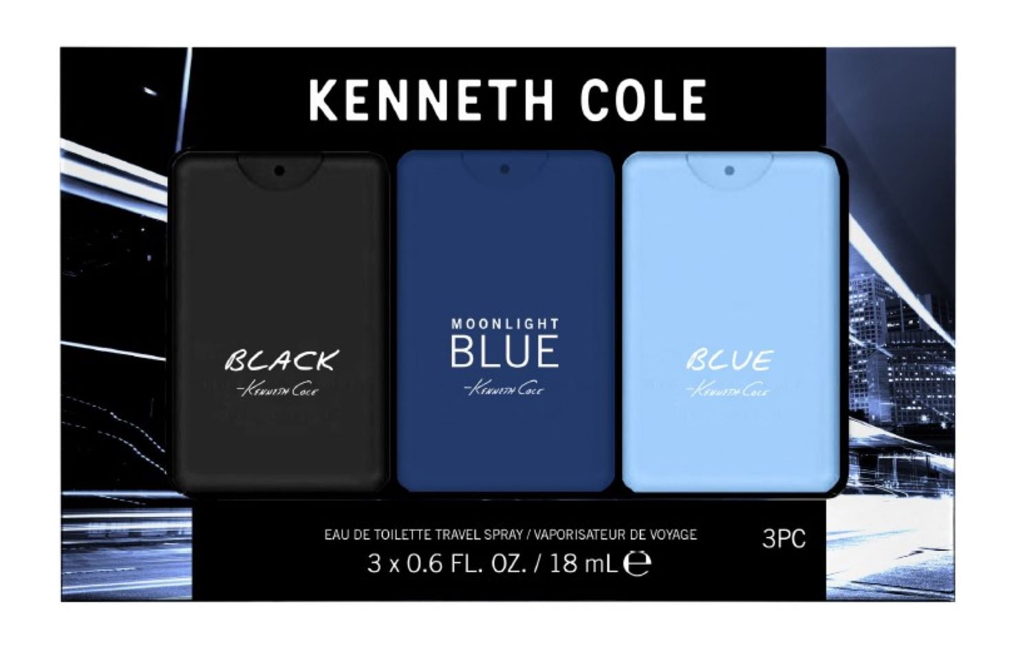 Kenneth Cole Men's Cologne Travel Spray Gift Set (3 Piece Set, 1.8 fl oz) c9bvg