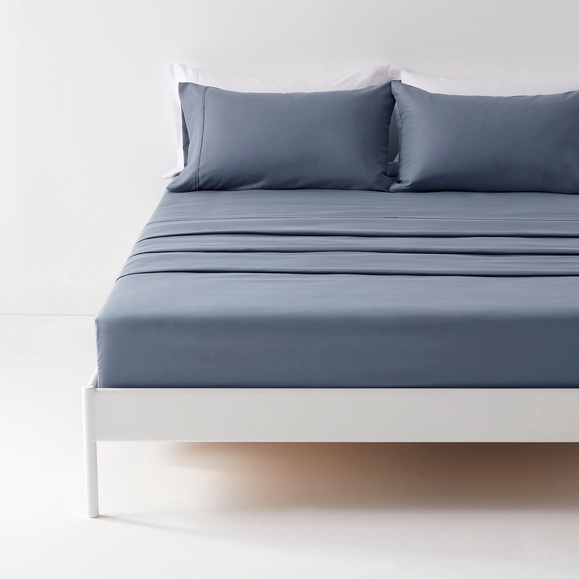 Sonive 4-Piece Bed Sheet Set, Ultra Soft Breathable Microfiber Bedding (Flint Stone Blue, Queen) vny8i