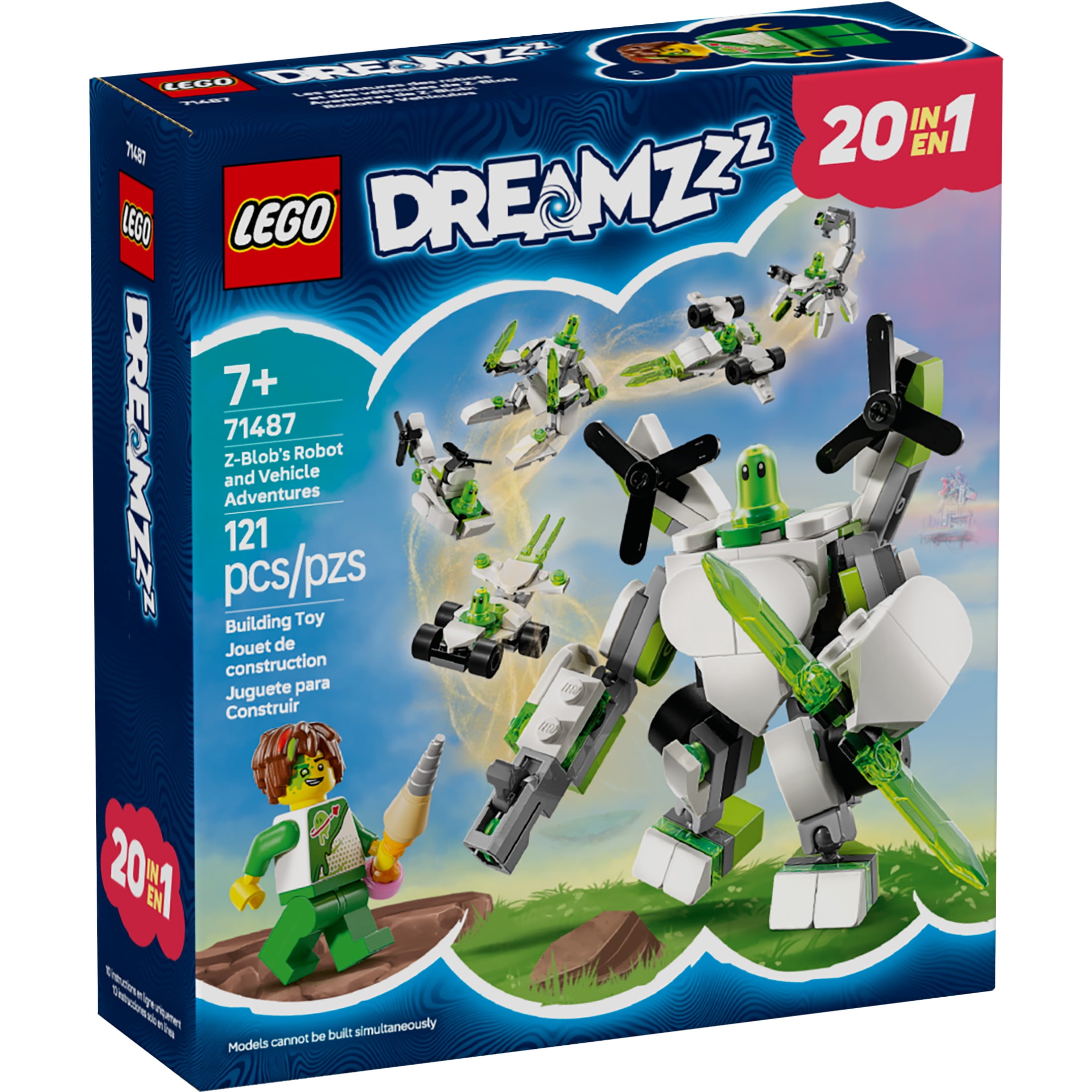 LEGO DREAMZzz Z-Blob's Robot and Vehicle Adventures Building Kit (Multicolor, 121 Pieces) ji7qr