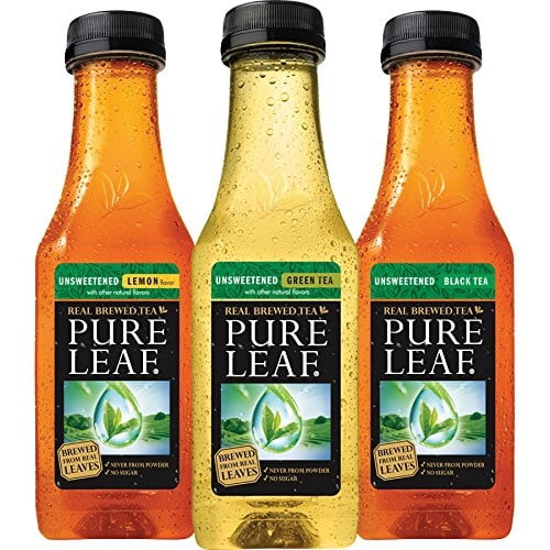 Pure Leaf Unsweetened Real Brewed Iced Tea Variety Pack (12 Pack, 18.5 fl oz) rbs4i