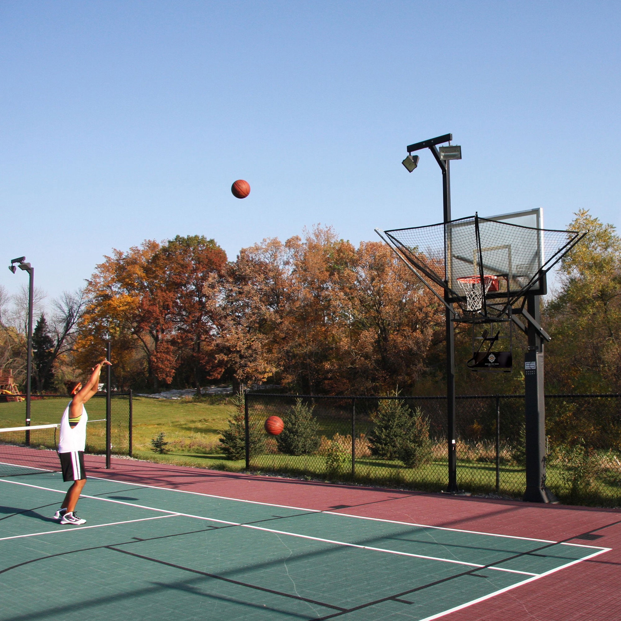 Dr. Dish iC3 Basketball Shot Trainer Rebounder System (Black, 35 lb) 2hye9